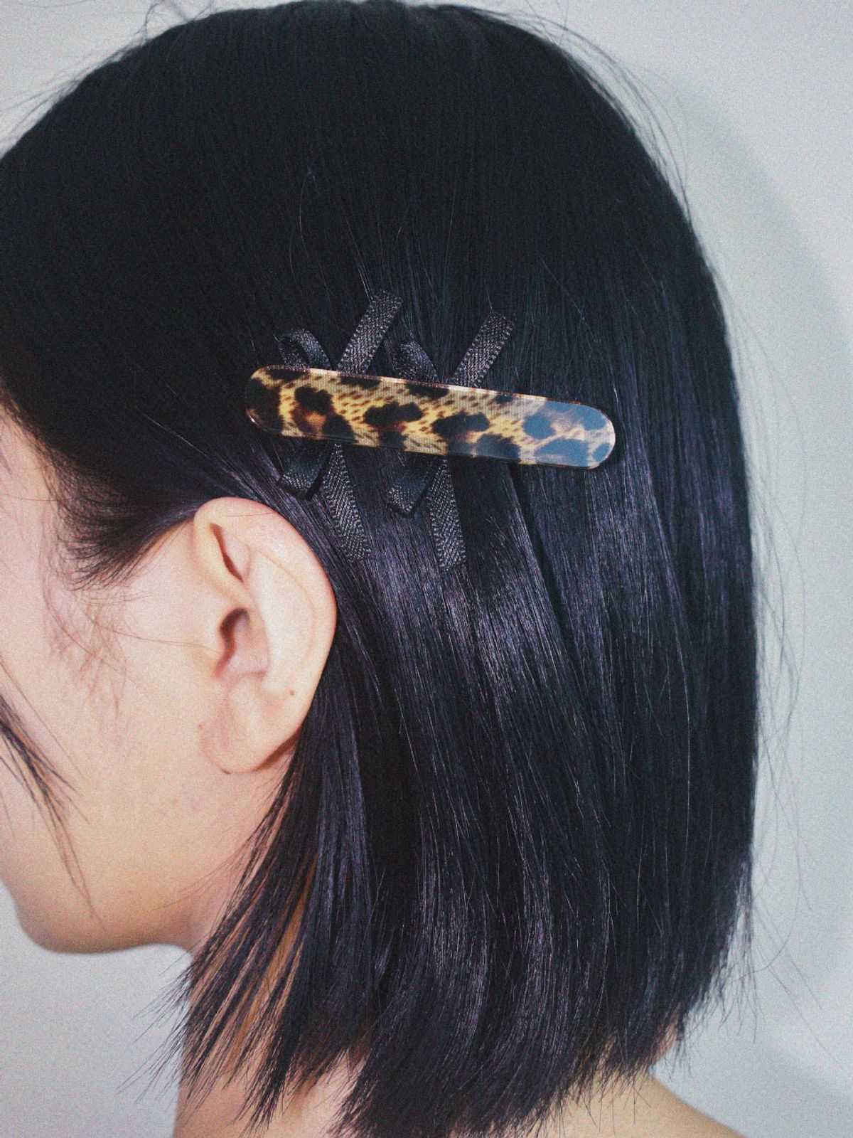 유지떼(USITE) AMONG RIBBON HAIR PIN (LEOPARD)