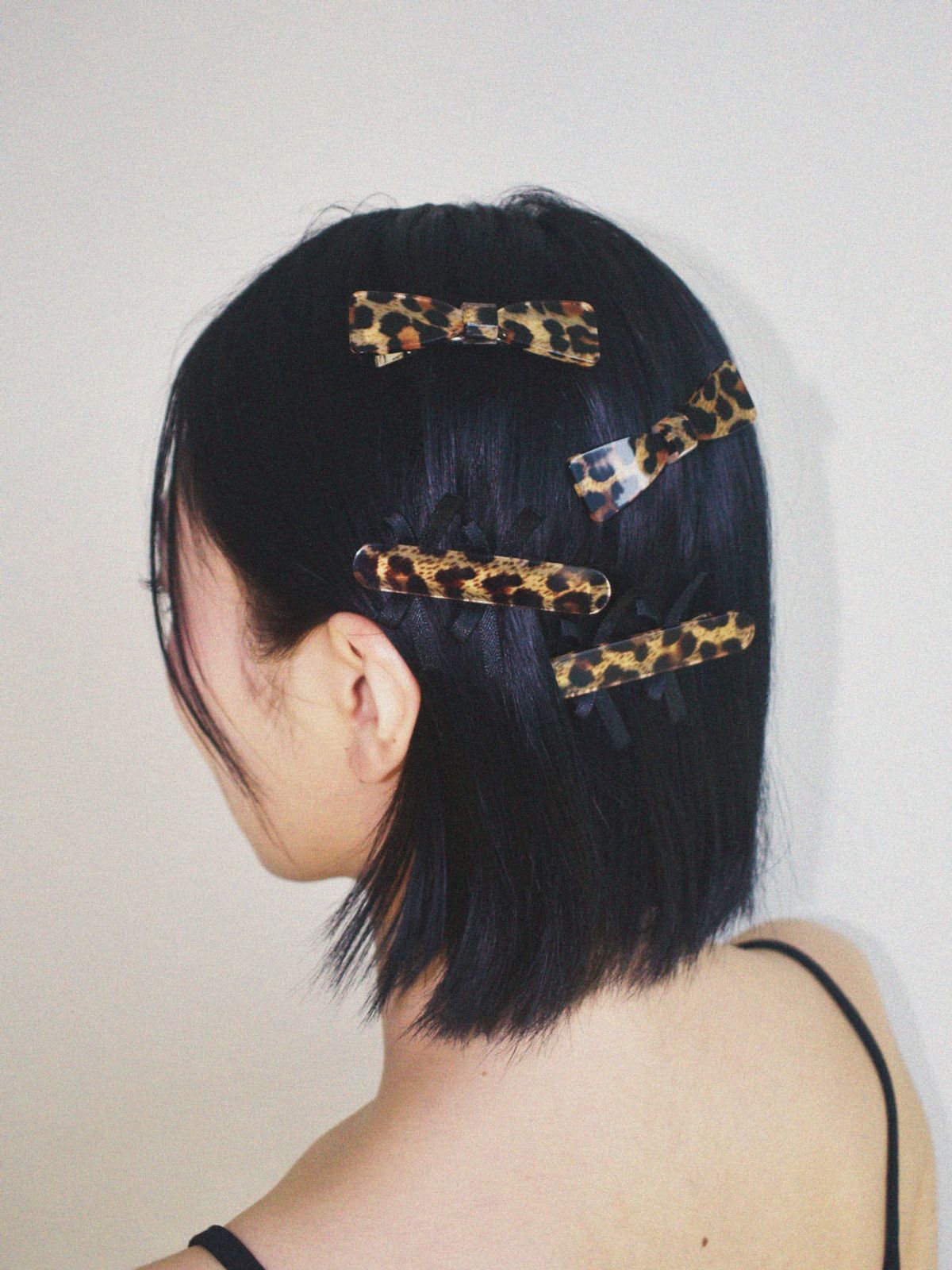 유지떼(USITE) LEOPARD RIBBON HAIR PIN