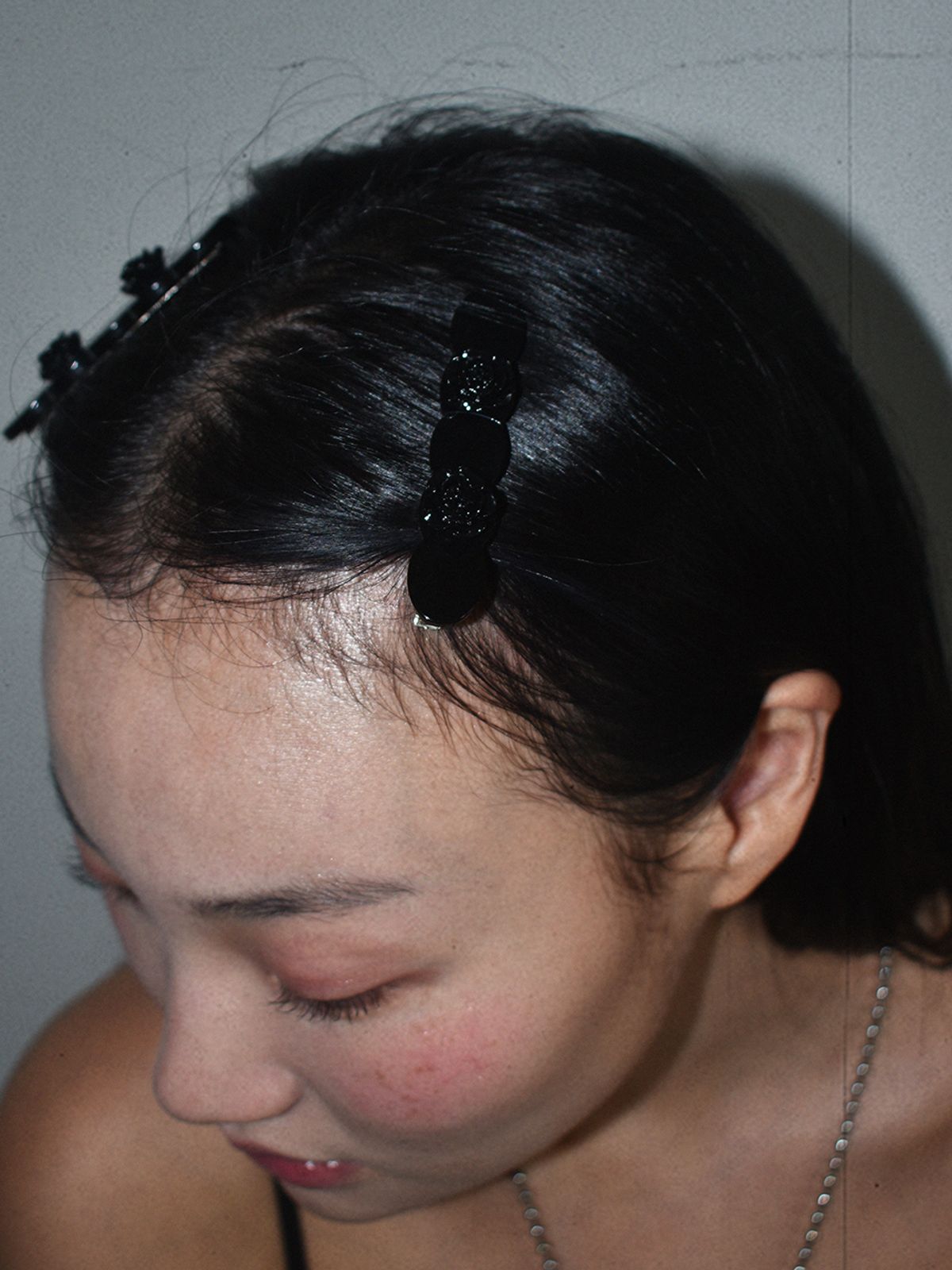 유지떼(USITE) Field BLACK Flower HAIR PIN (2PCS 1SET)