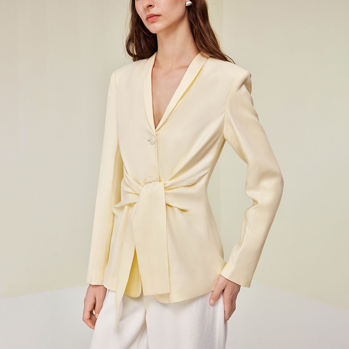 와이와이아이엠(YYIAM) YY_Wind tencel tie waist jacket