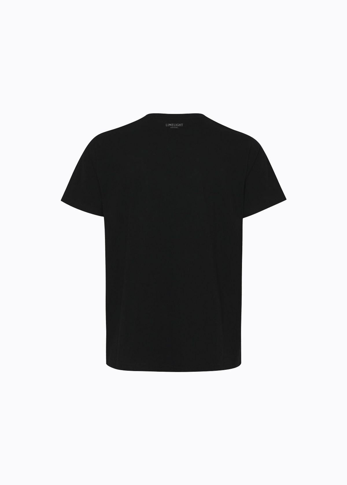 라임라잇 어패럴(LIMELIGHT APPAREL) 애슬릿 스탠다드 핏 백 로고 티셔츠 (블랙/그레이)
