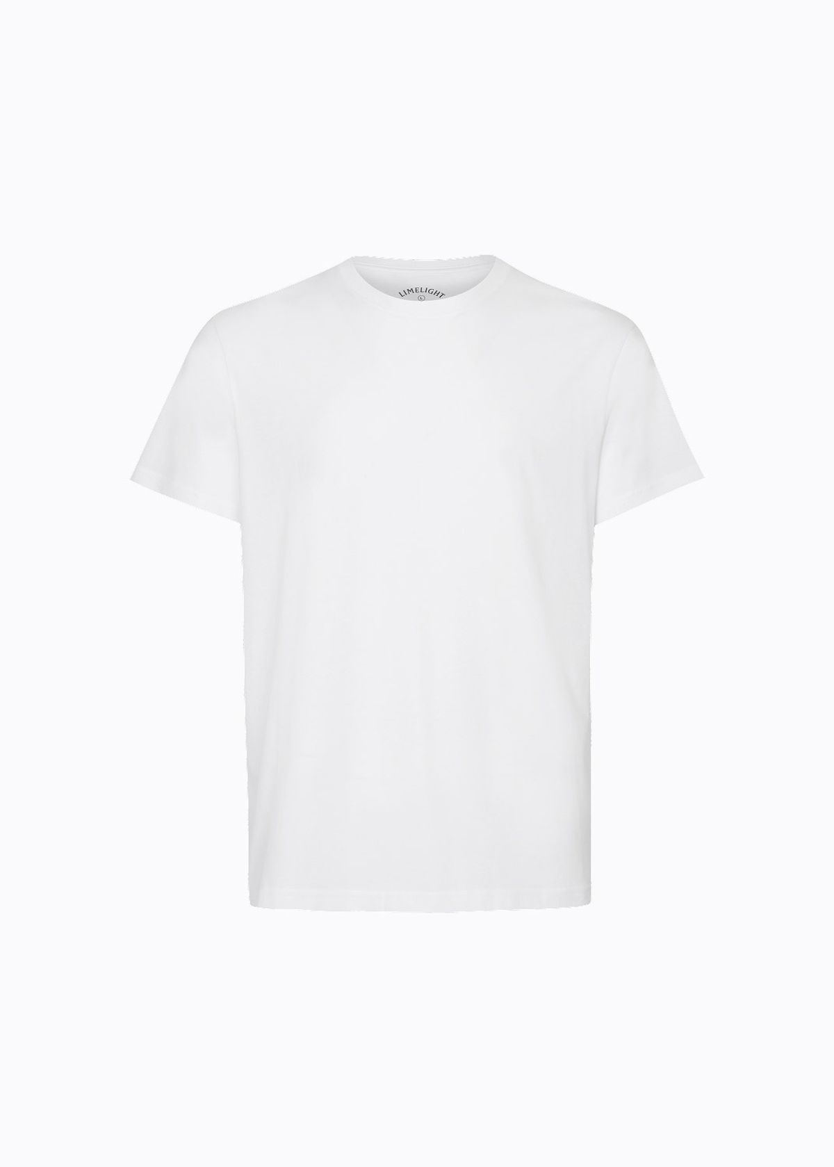 라임라잇 어패럴(LIMELIGHT APPAREL) 애슬릿 스탠다드 핏 백 로고 티셔츠 (화이트/블랙)