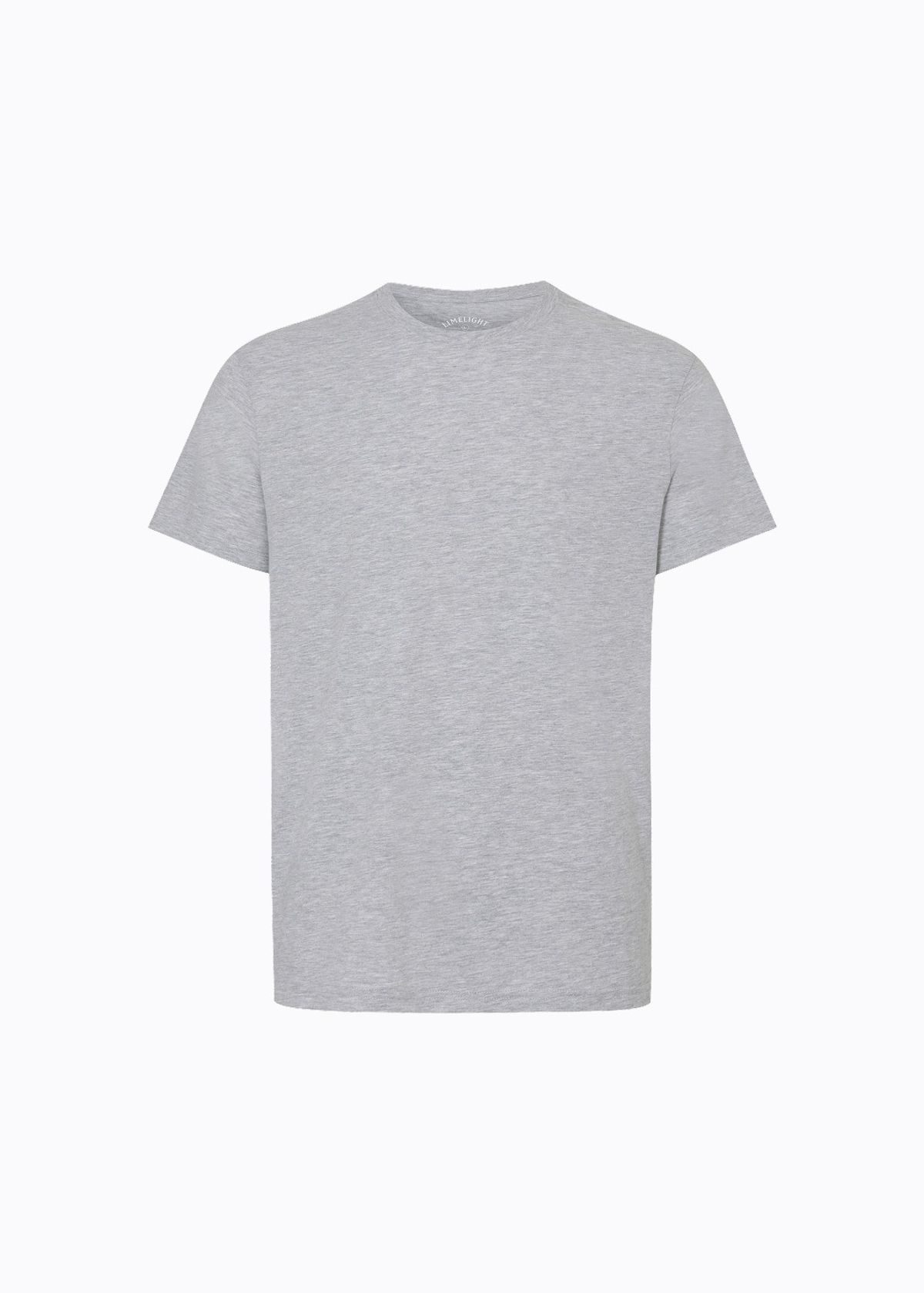 라임라잇 어패럴(LIMELIGHT APPAREL) 애슬릿 스탠다드 핏 백 로고 티셔츠 (그레이 멜란지/그레이)