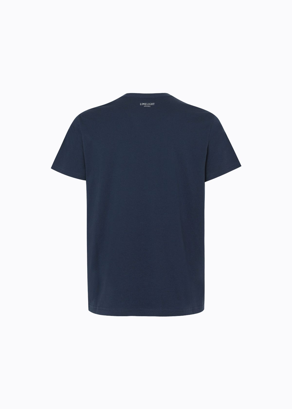 라임라잇 어패럴(LIMELIGHT APPAREL) 애슬릿 스탠다드 핏 애슬레틱 로고 티셔츠 (네이비/화이트)