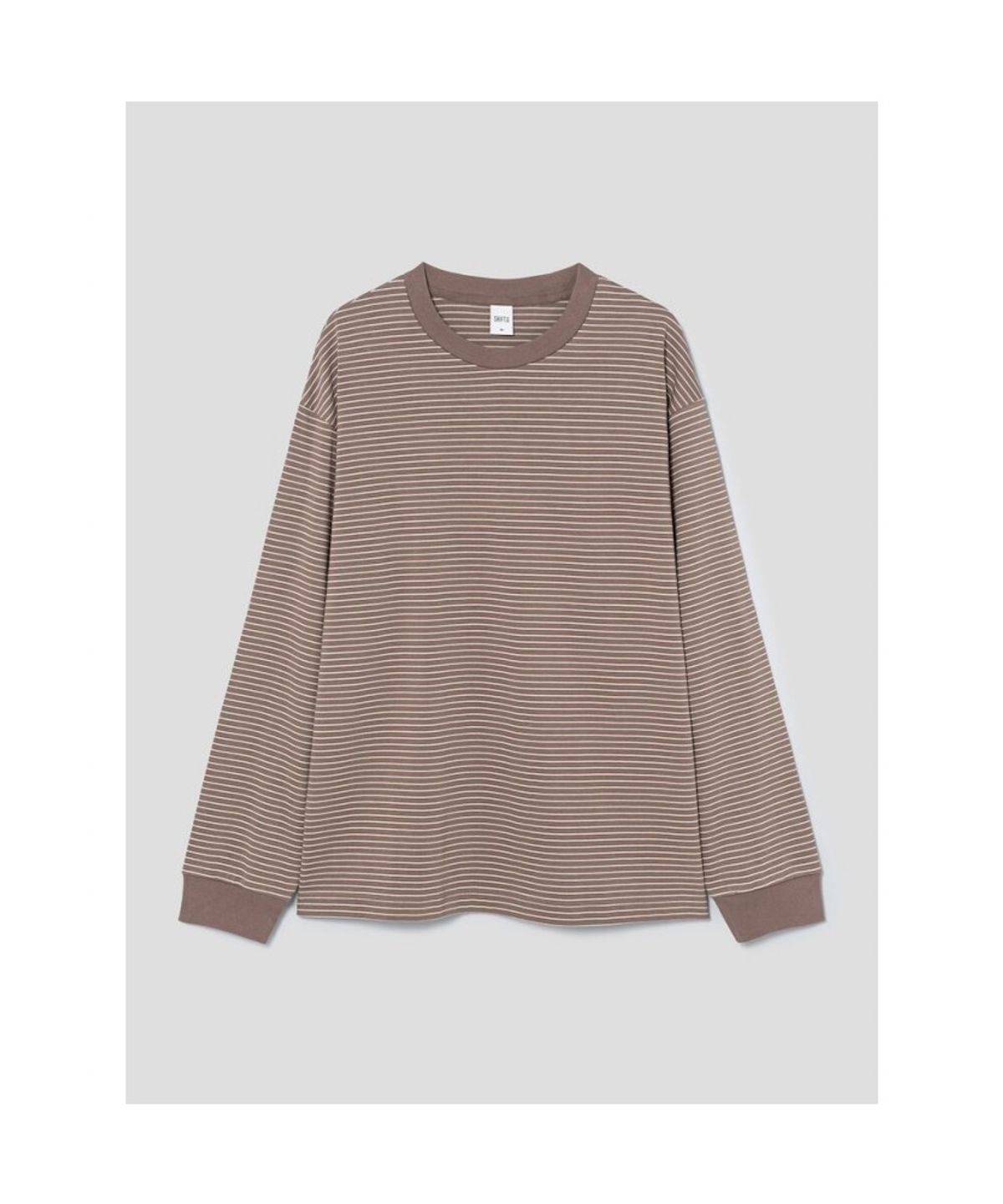 시프트지(SHIFT.G) Basic Stripe Ls Tee  Brown
