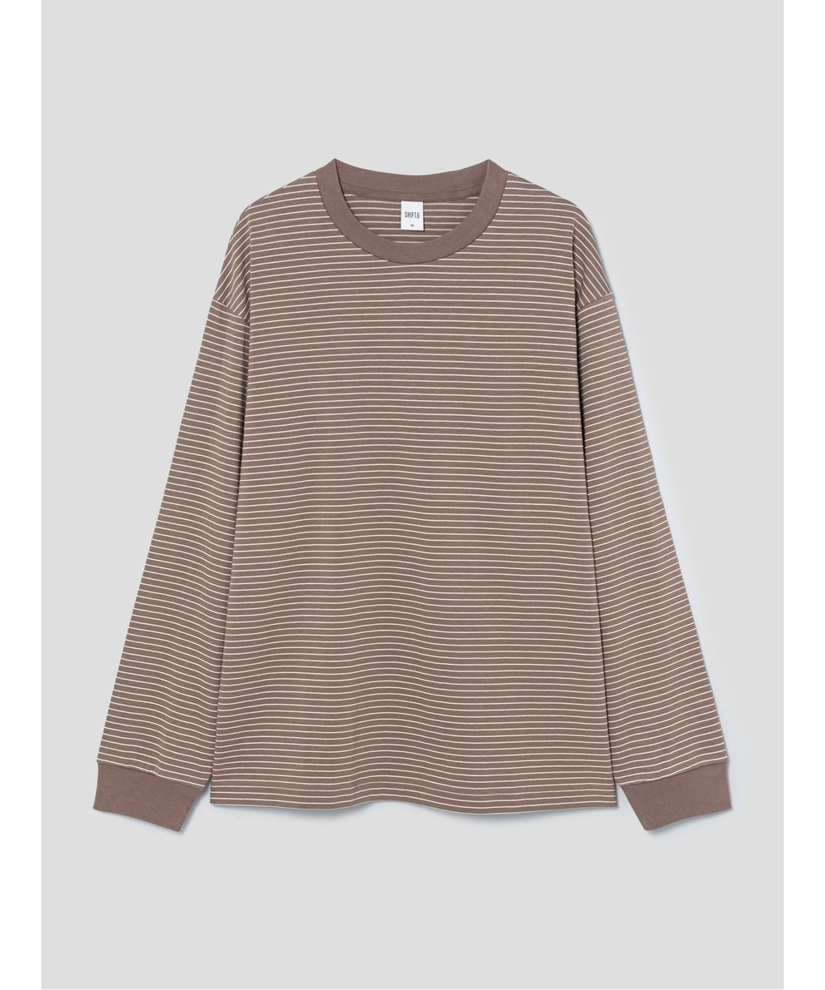 시프트지(SHIFT.G) Basic Stripe Ls Tee  Brown