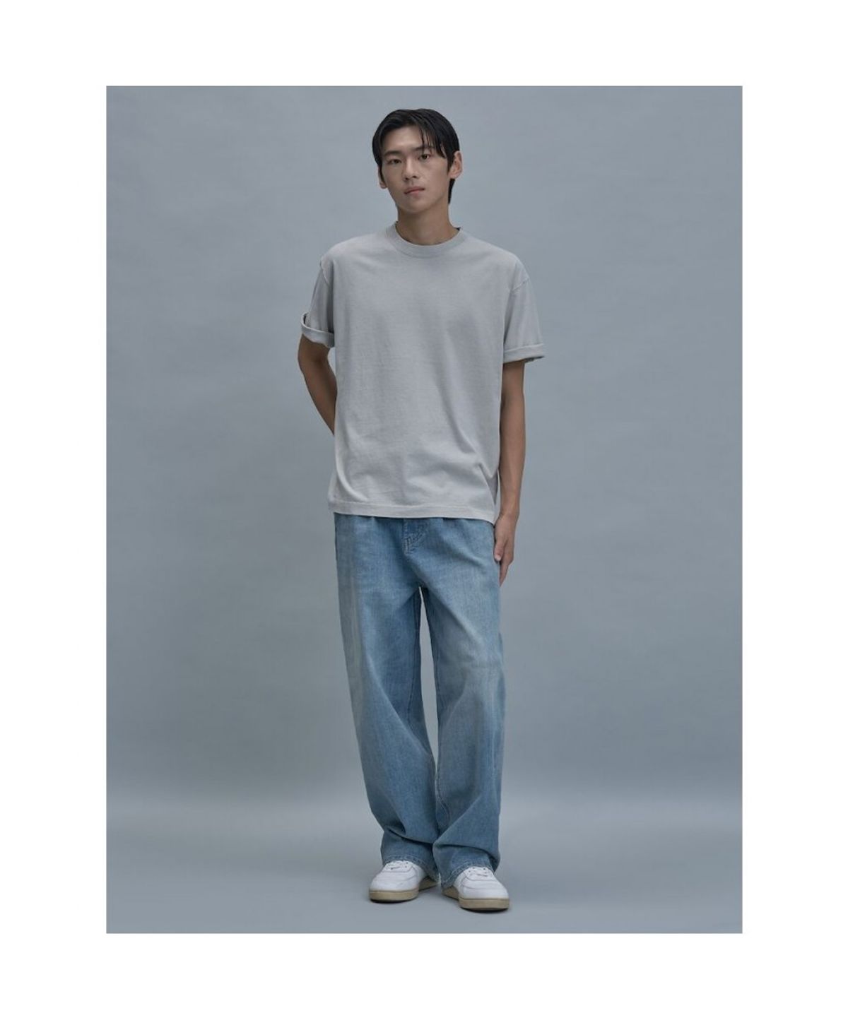 시프트지(SHIFT.G) Semi Wide Tapered Denim Pants  Blue
