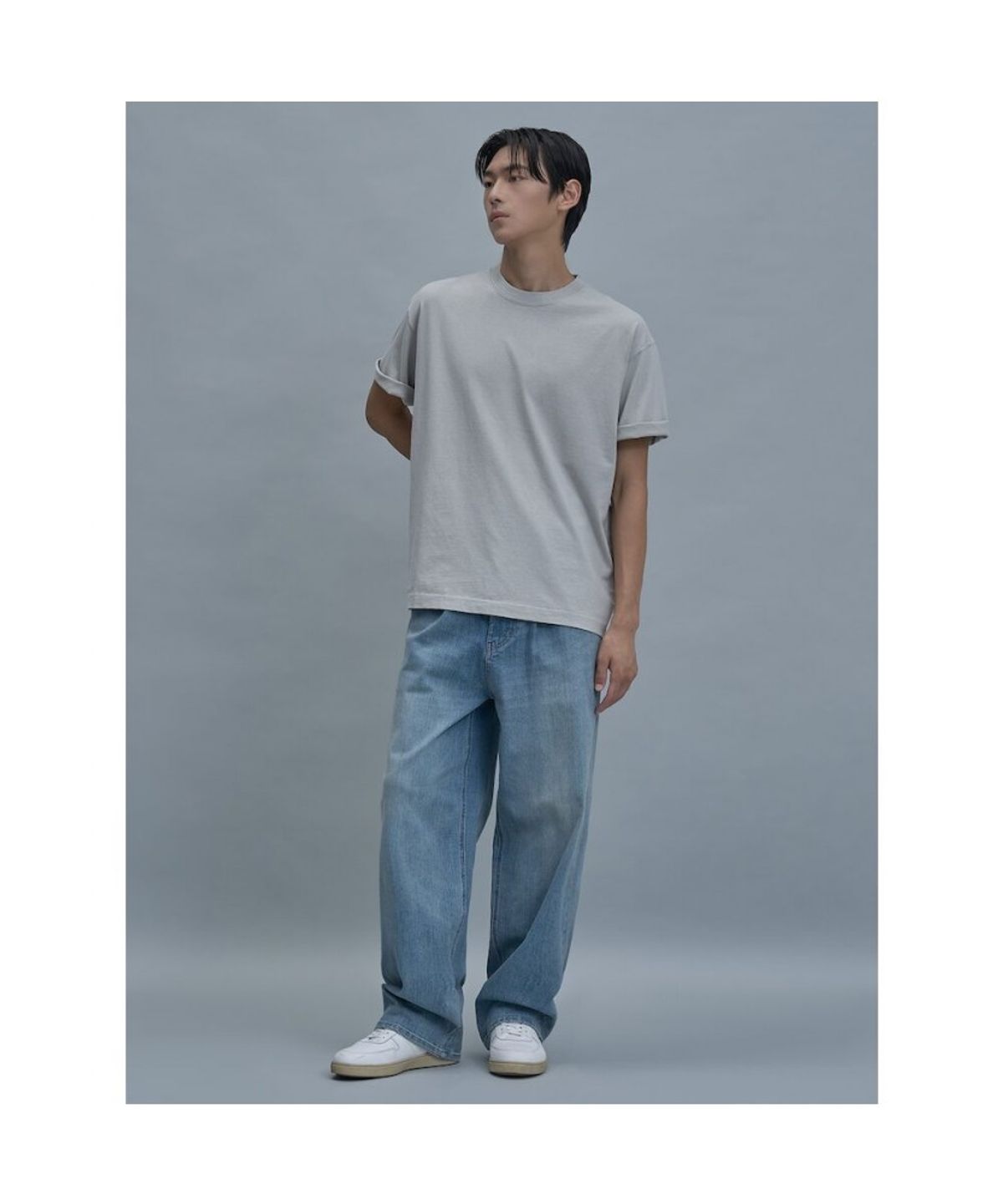 시프트지(SHIFT.G) Semi Wide Tapered Denim Pants  Blue