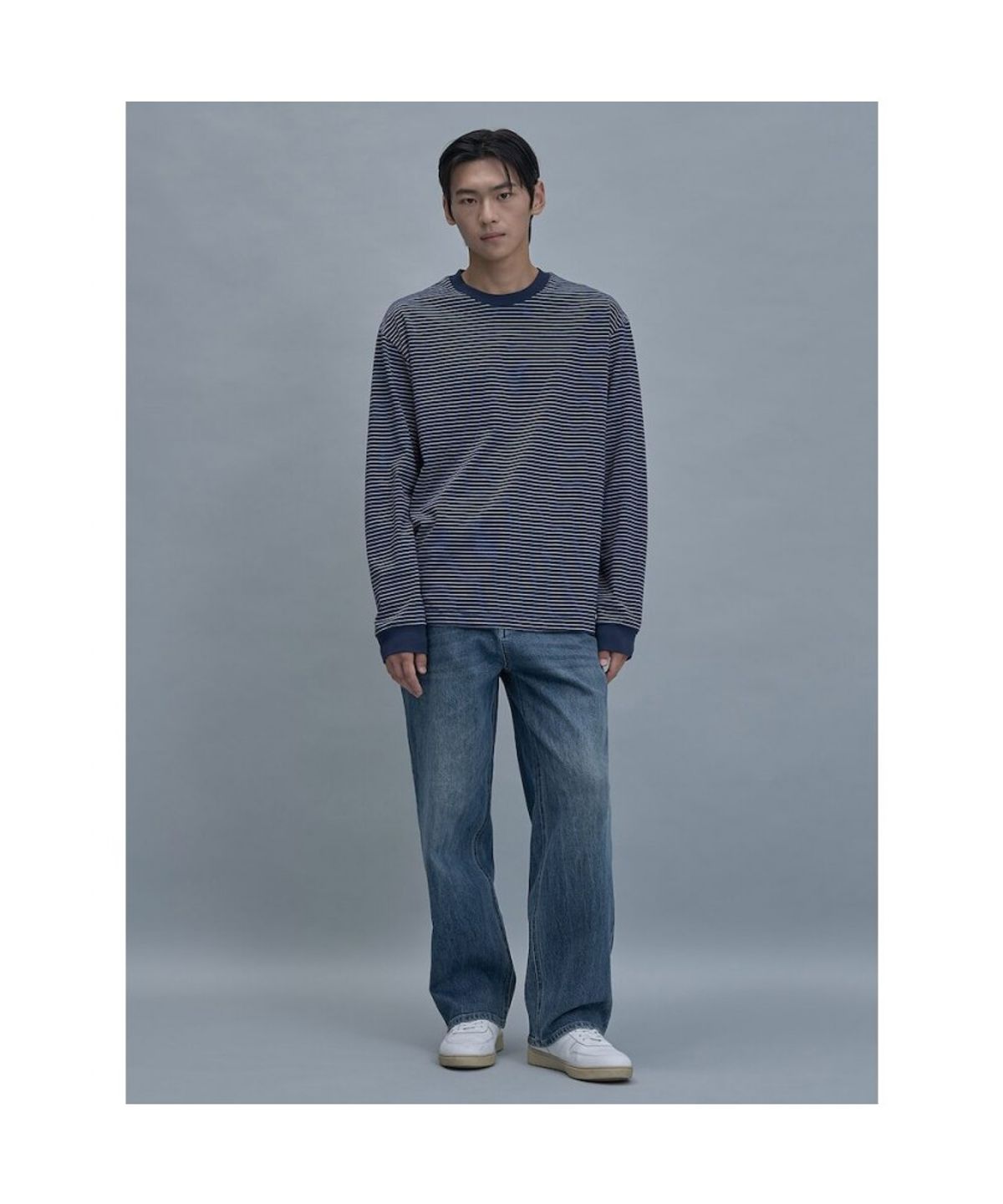 시프트지(SHIFT.G) Semi Wide Tapered Denim Pants  Navy