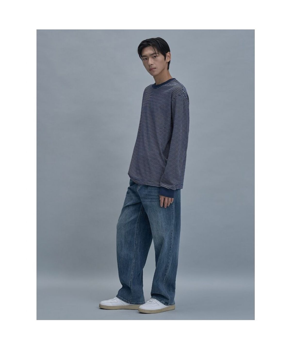 시프트지(SHIFT.G) Semi Wide Tapered Denim Pants  Navy