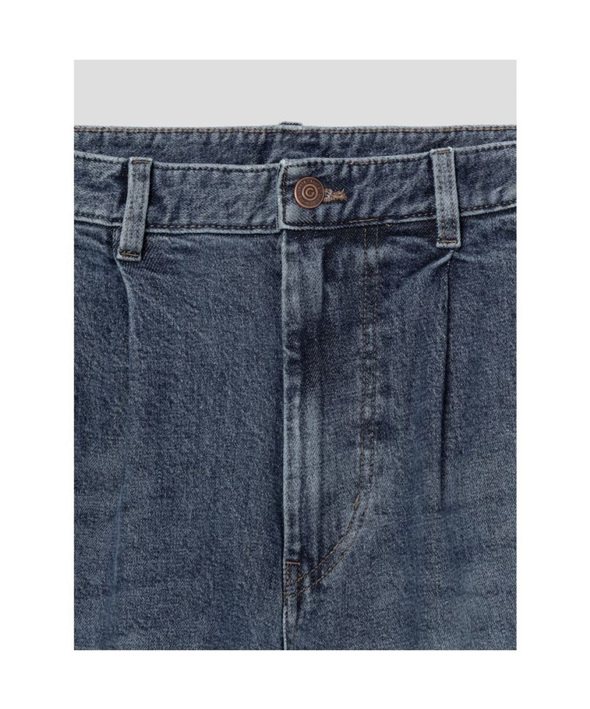 시프트지(SHIFT.G) Semi Wide Tapered Denim Pants  Navy