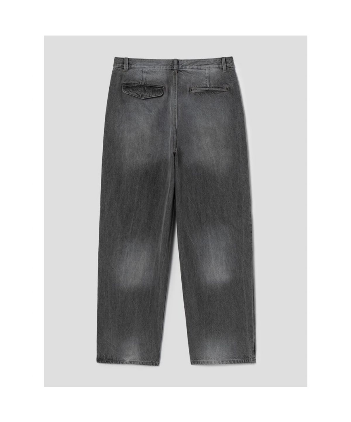 시프트지(SHIFT.G) Semi Wide Tapered Denim Pants  Black