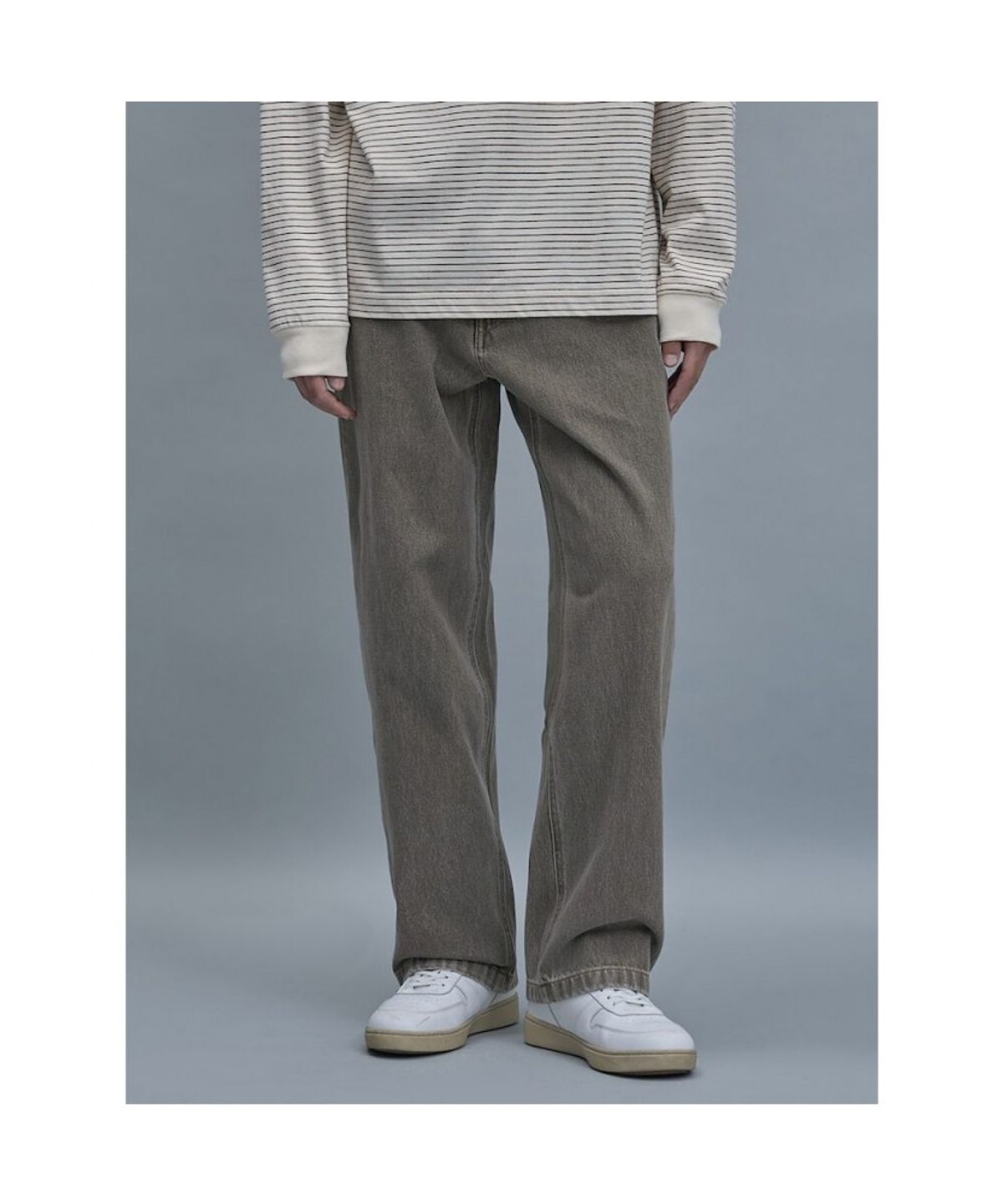 시프트지(SHIFT.G) Washed Wide Denim Pants  Khaki