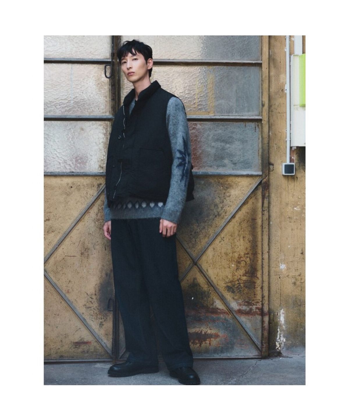 시프트지(SHIFT.G) Washed Wide Denim Pants  Navy