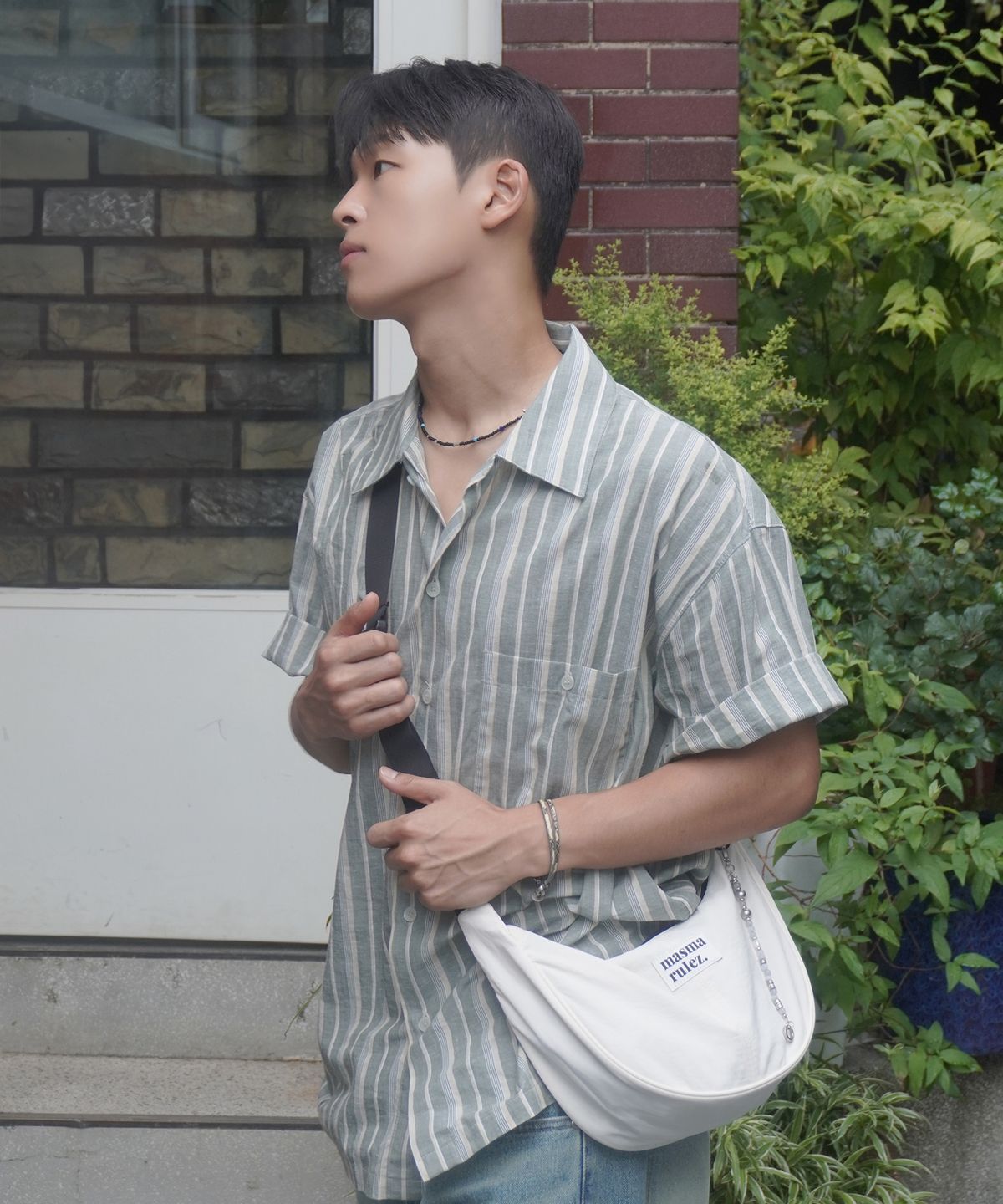 마스마룰즈(MASMARULEZ) mini ver. Halfmoon cross bag_Butter cream