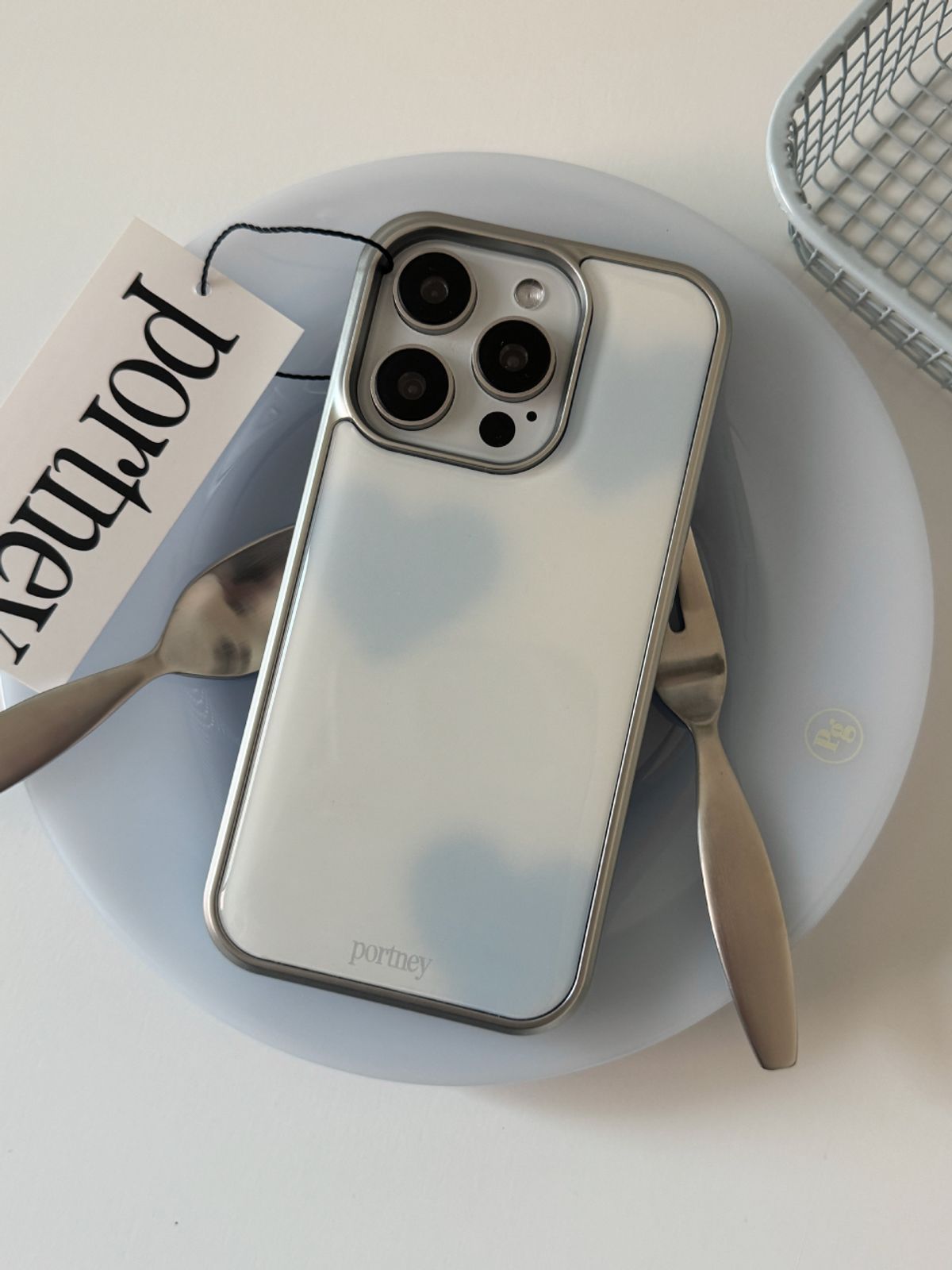 포트니(PORTNEY) [+갤럭시s26출시][+맥세이프]silver skyheart epoxy case
