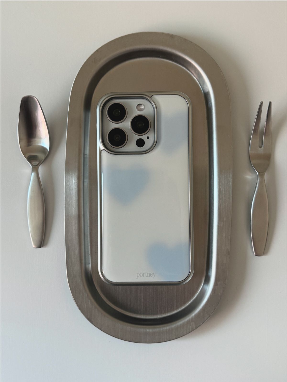 포트니(PORTNEY) [+갤럭시s26출시][+맥세이프]silver skyheart epoxy case