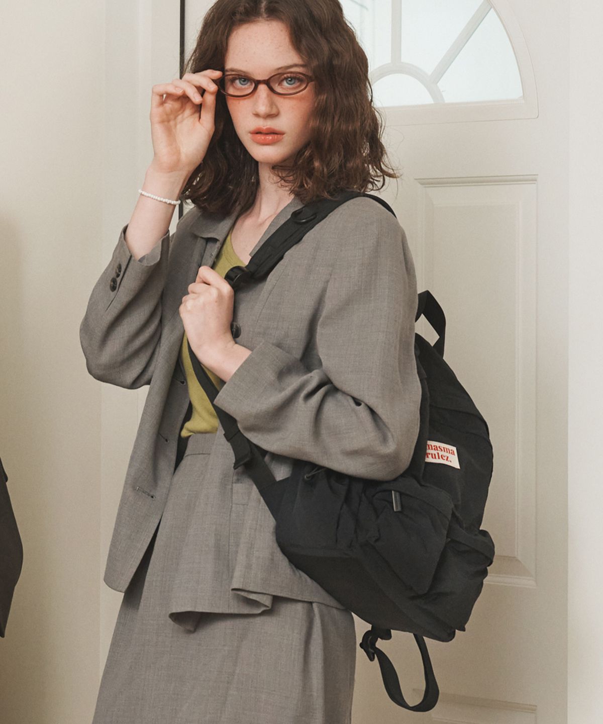 마스마룰즈(MASMARULEZ) mini ver. Two pocket daily backpack_Black