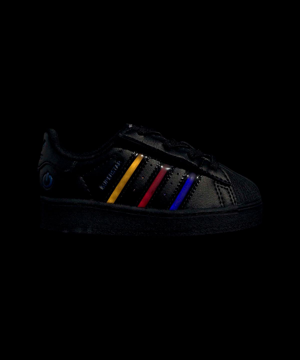 아디다스 키즈(ADIDAS KIDS) 슈퍼스타 LED 라이트 컴포트 클로저 EL 인펀트 - 블랙 / JS1295
