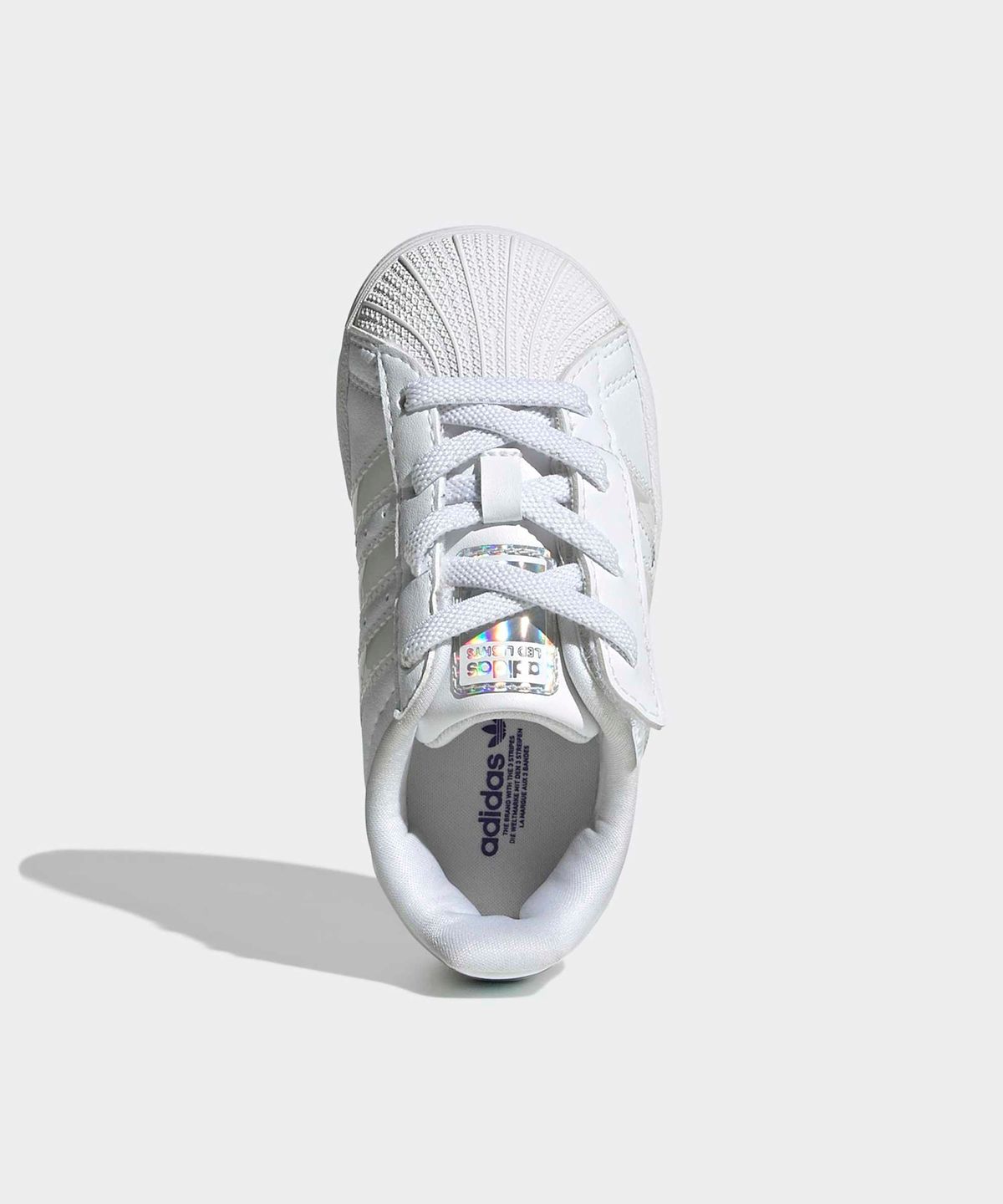 아디다스 키즈(ADIDAS KIDS) 슈퍼스타 LED 라이트 컴포트 클로저 EL 인펀트 - 화이트 / JQ6418