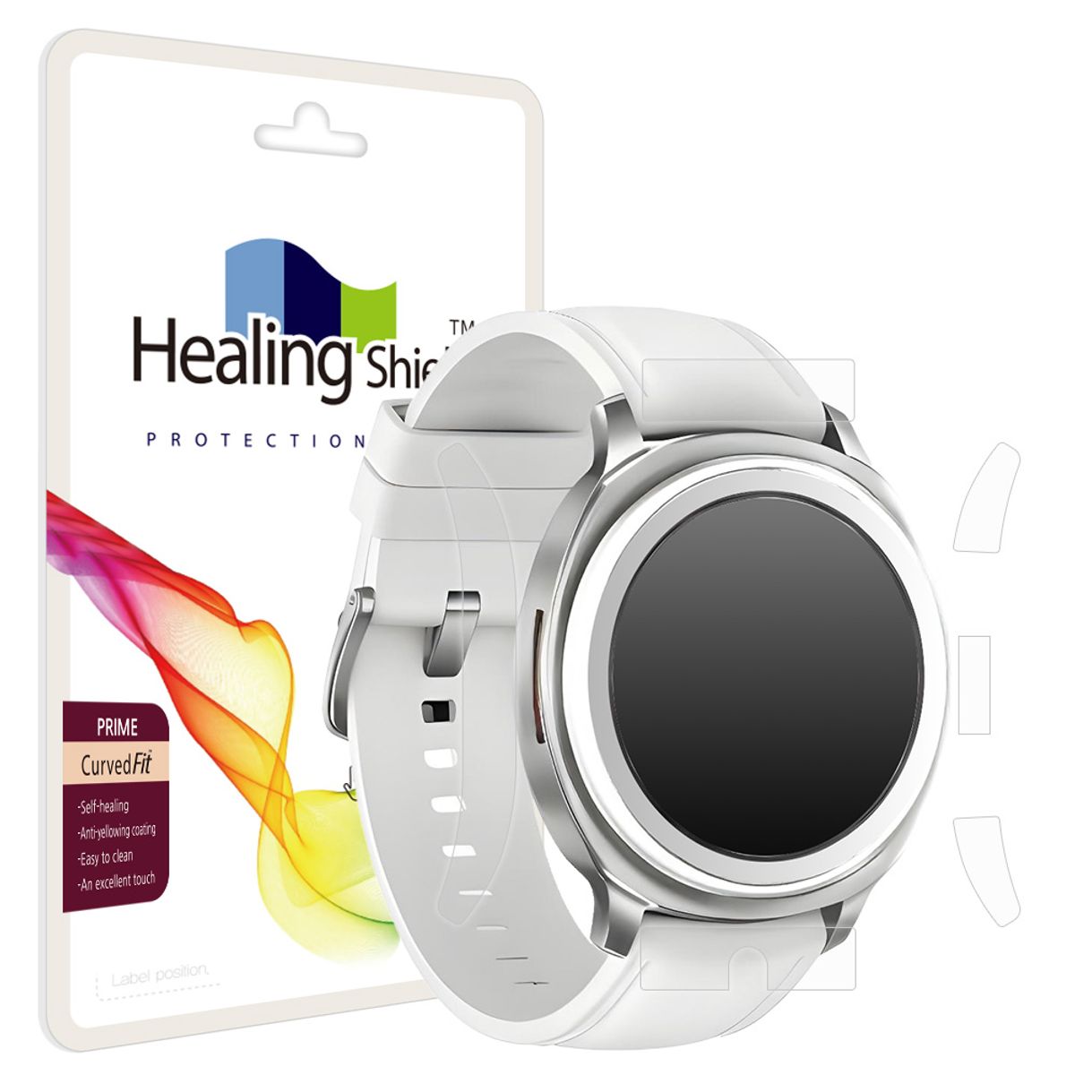 힐링쉴드(HEALINGSHIELD) 갤럭시워치8 클래식 46mm 프라임 고광택 측면테두리필름 2매