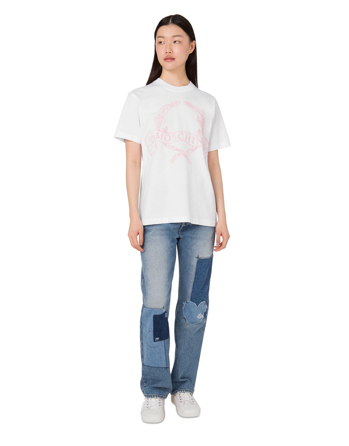 모스키노(MOSCHINO) 로렐 크라운 로고 반팔 티셔츠