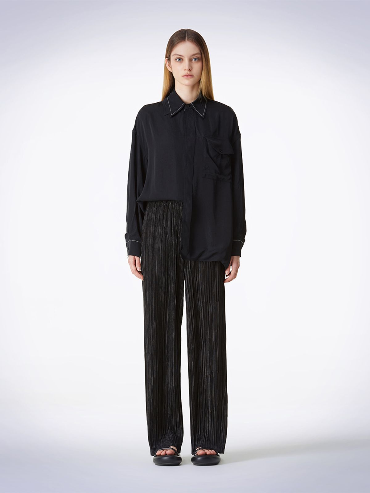 하우스공칠이씨(HAUS072C) ALLEMANDE BLOUSEL BLACK