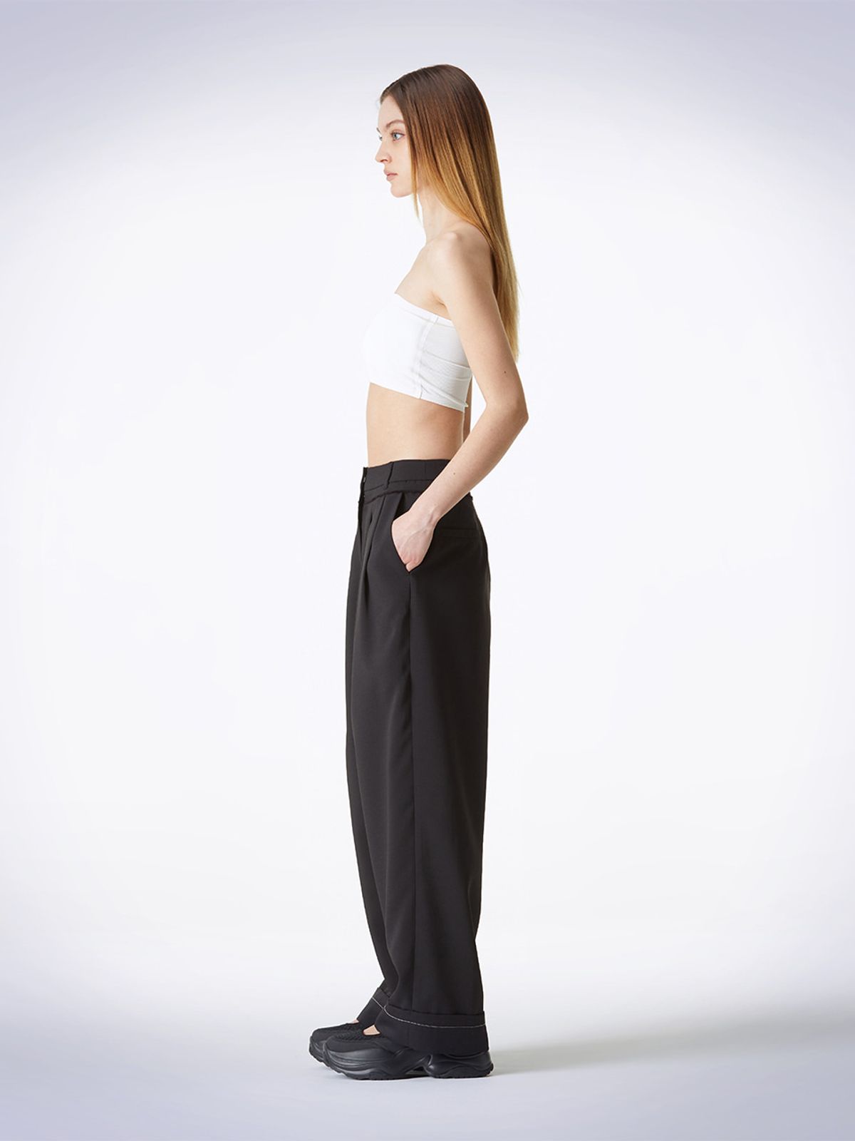 하우스공칠이씨(HAUS072C) RATTLER PANTS BLACK