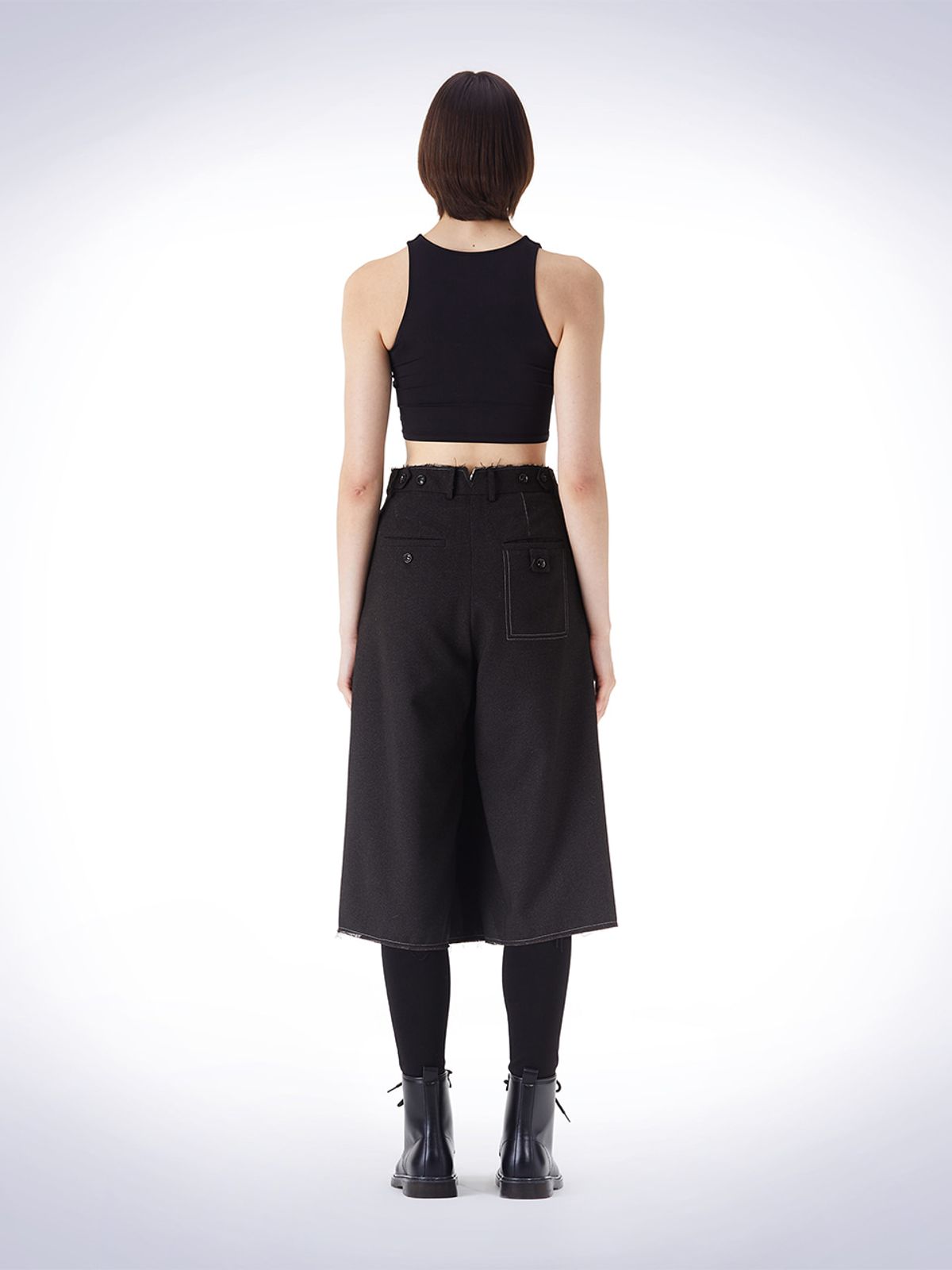 하우스공칠이씨(HAUS072C) BERMUDA WRAP PANTS BROWN
