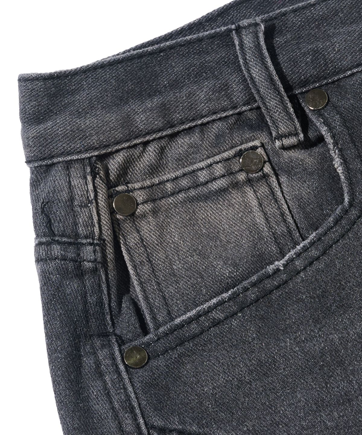 카고브로스 포 우먼(CARGOBROS FOR WOMAN) 웨이브 커브 컷 버뮤다 데님 팬츠 (흑청)