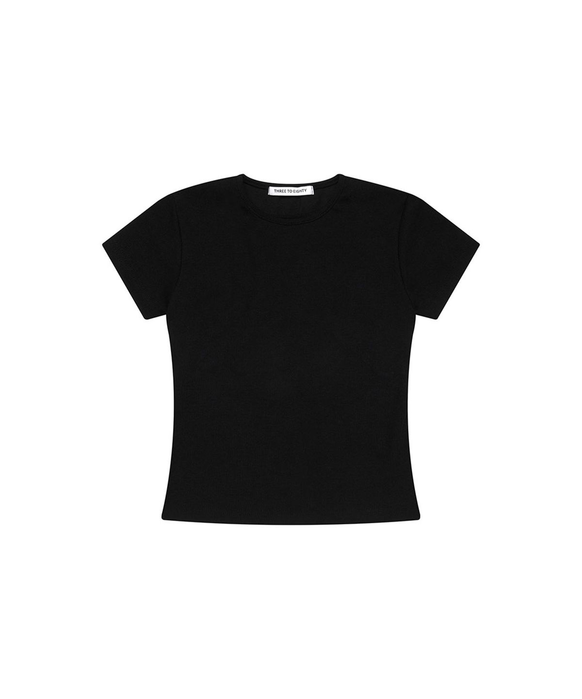 쓰리투에이티(THREE TO EIGHTY) BACK CUT-OUT PANEL TEE BLACK