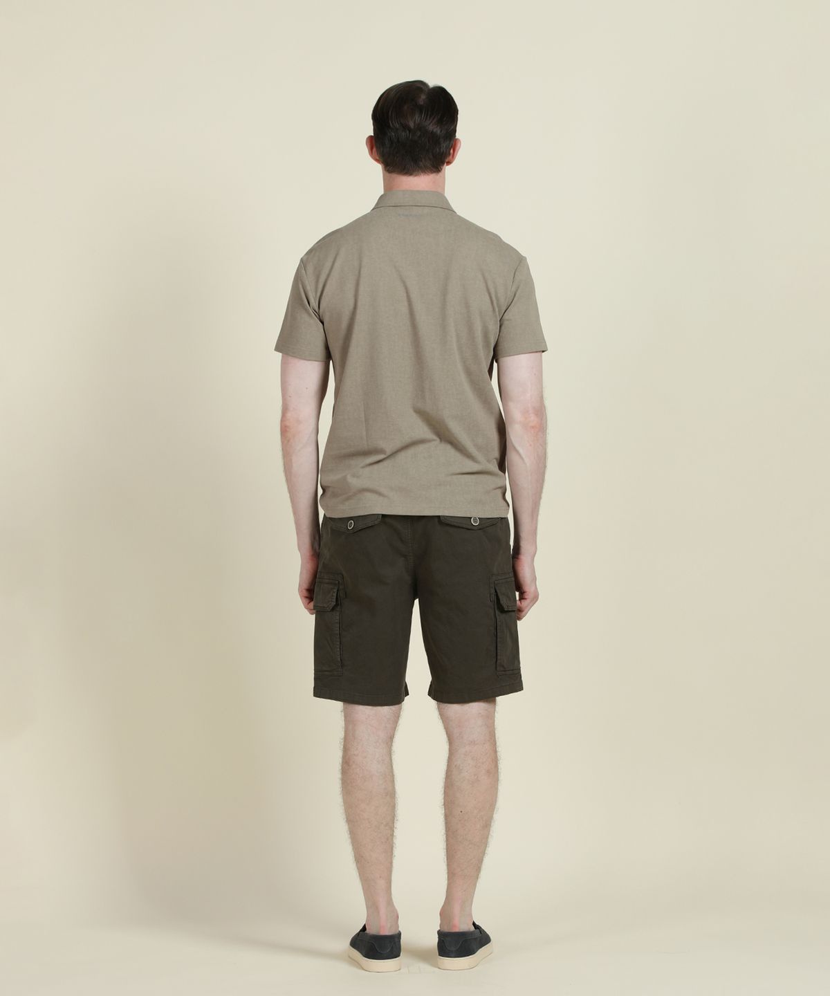 빠니깔레(PANICALE) 카키 드로우스트링 카고 쇼츠