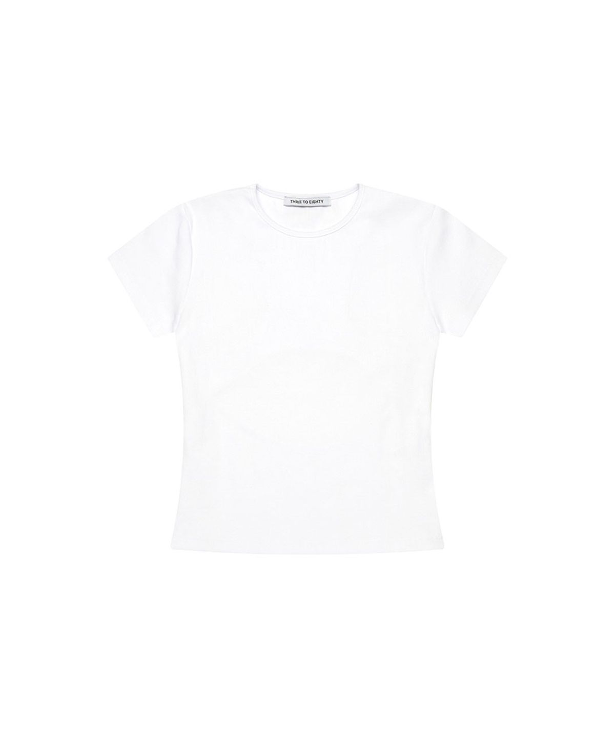 쓰리투에이티(THREE TO EIGHTY) BACK CUT-OUT PANEL TEE WHITE