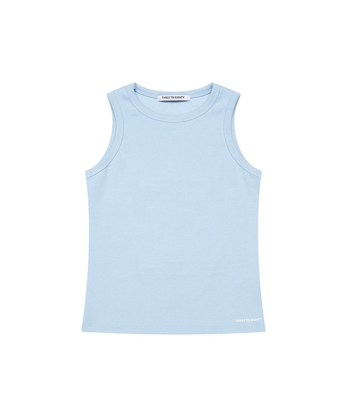 쓰리투에이티(THREE TO EIGHTY) BACK DOUBLE HEART TANK TOP BLUE