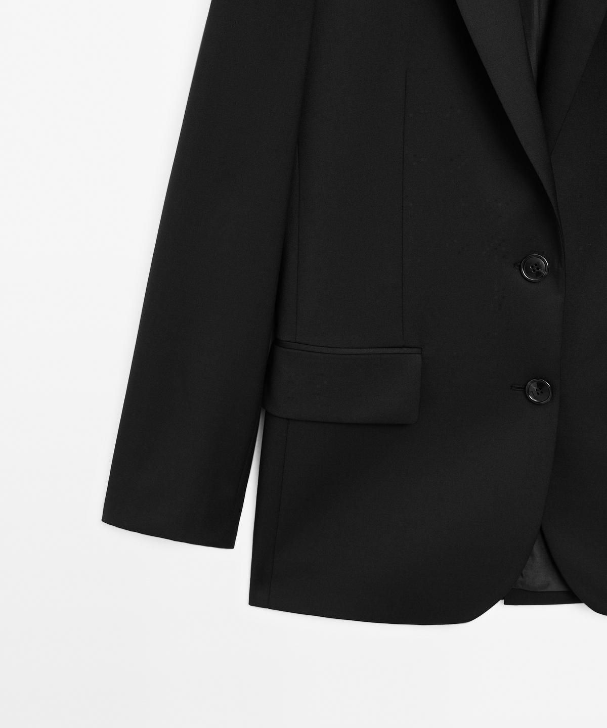마시모두띠(MASSIMO DUTTI) 100% 엑스트라 파인 울 투 버튼 블레이저