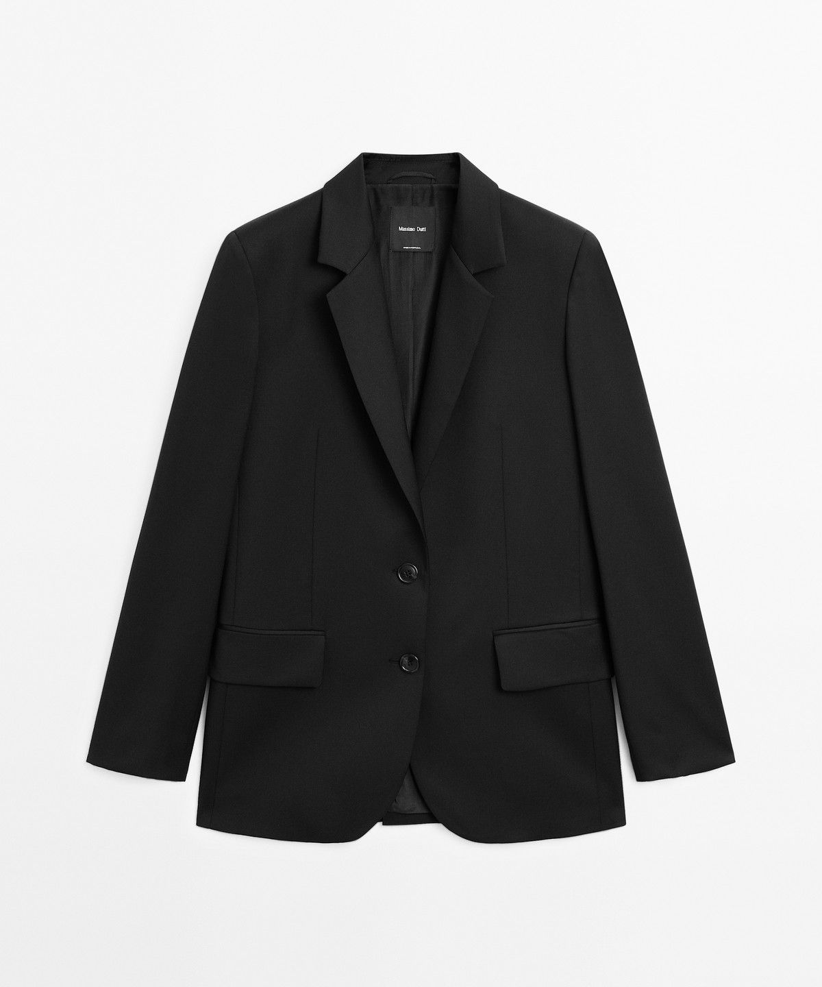 마시모두띠(MASSIMO DUTTI) 100% 엑스트라 파인 울 투버튼 블레이저