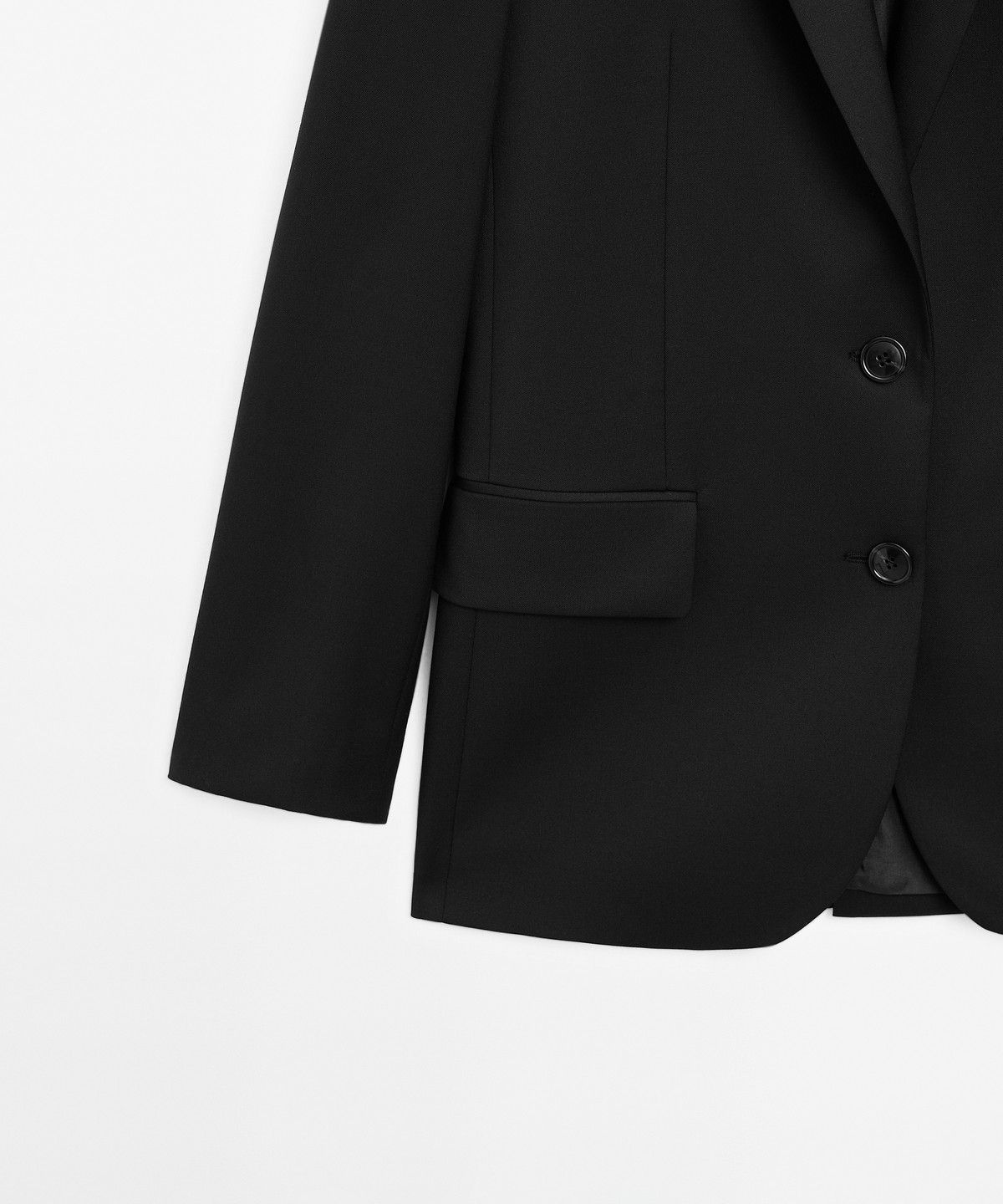 마시모두띠(MASSIMO DUTTI) 100% 엑스트라 파인 울 투버튼 블레이저