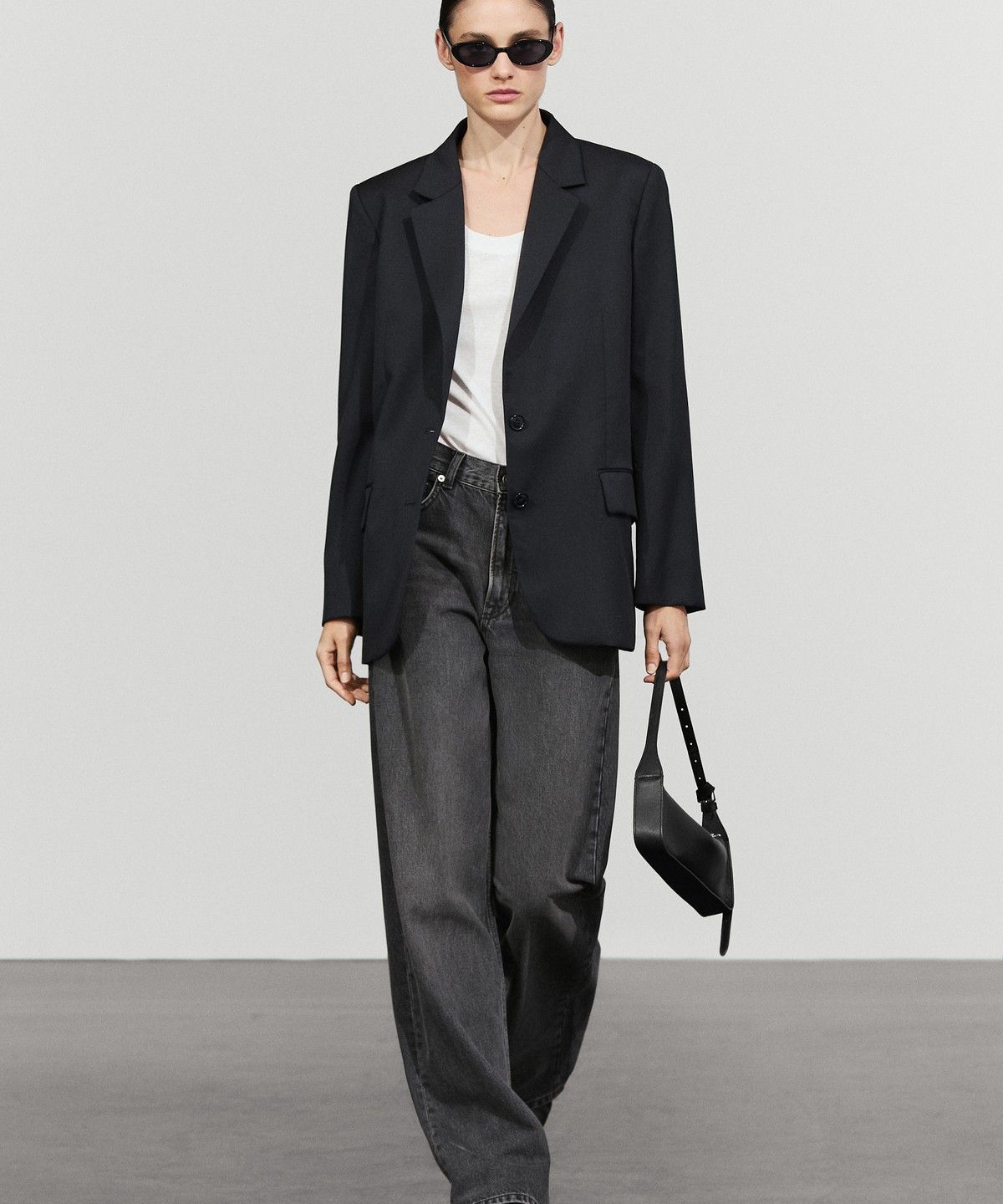 마시모두띠(MASSIMO DUTTI) 100% 엑스트라 파인 울 투 버튼 블레이저