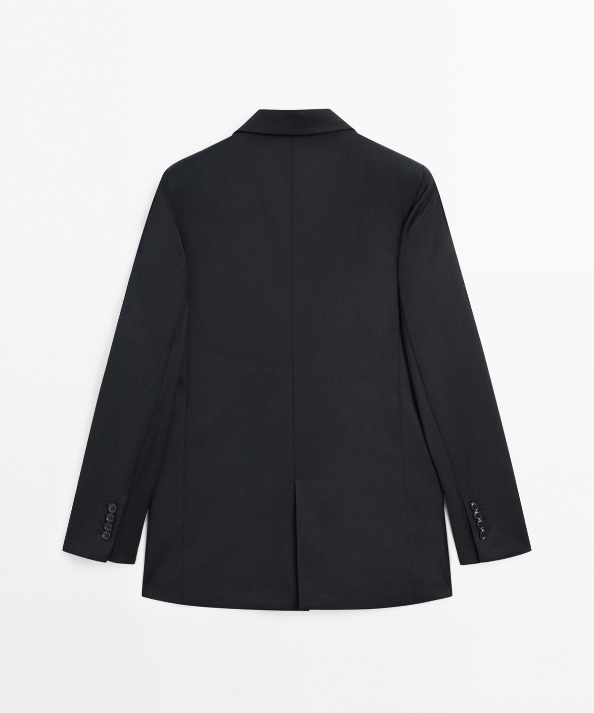 마시모두띠(MASSIMO DUTTI) 100% 엑스트라 파인 울 투 버튼 블레이저