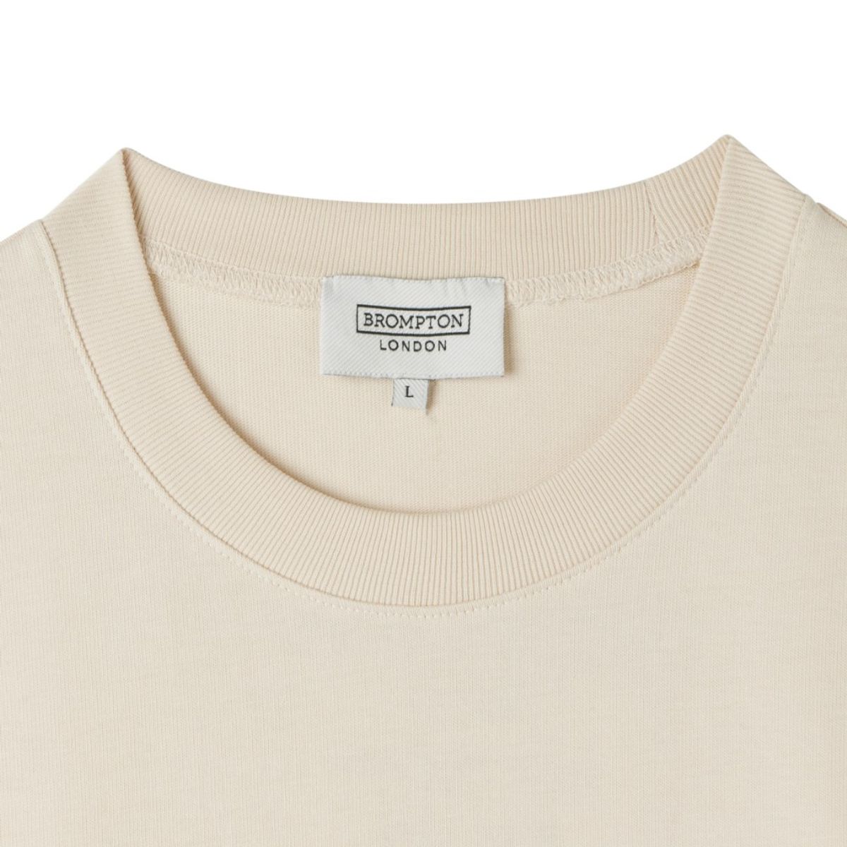 브롬톤 런던(BROMPTON LONDON) POCKET HALF SLEEVE T-SHIRT - CREAM (P253UTS410)