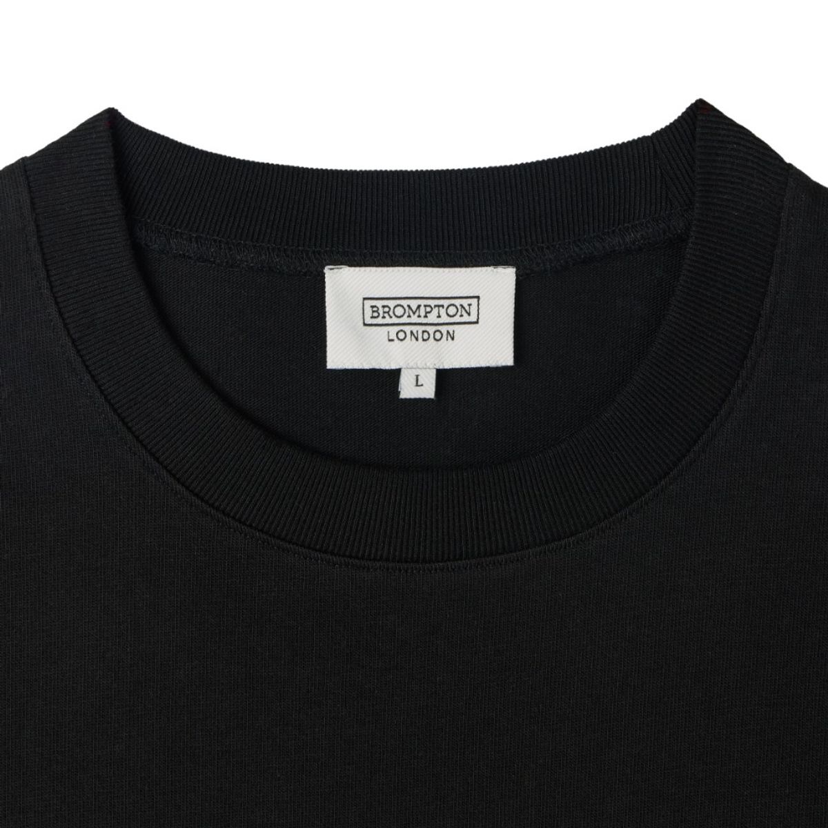 브롬톤 런던(BROMPTON LONDON) BASIC SOLID LONG SLEEVE T-SHIRT - BLACK (P253UTS411)