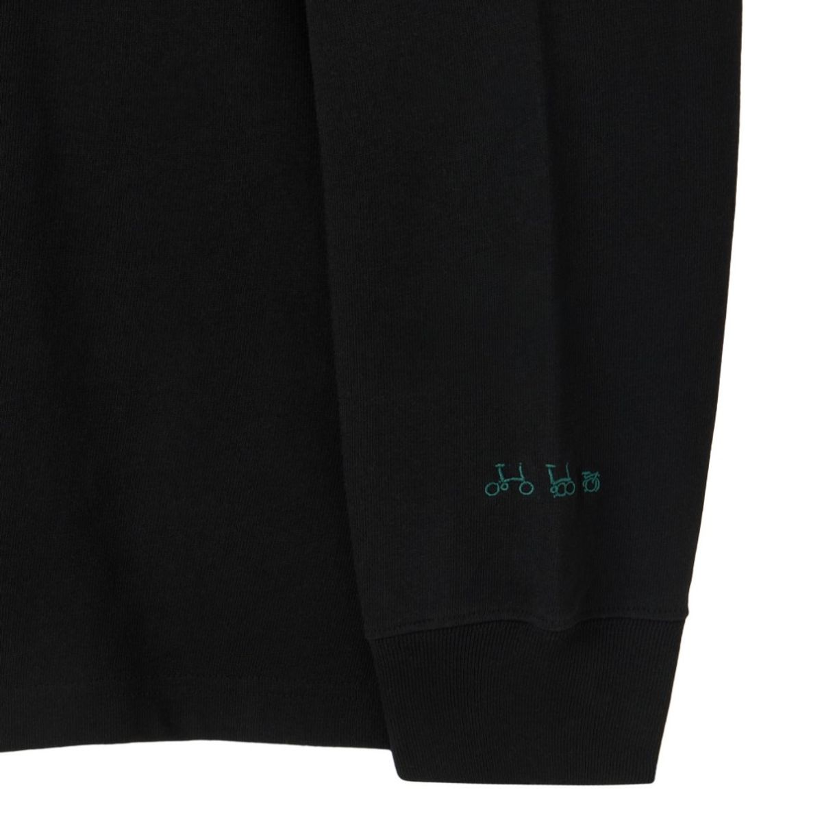 브롬톤 런던(BROMPTON LONDON) BASIC SOLID LONG SLEEVE T-SHIRT - BLACK (P253UTS411)