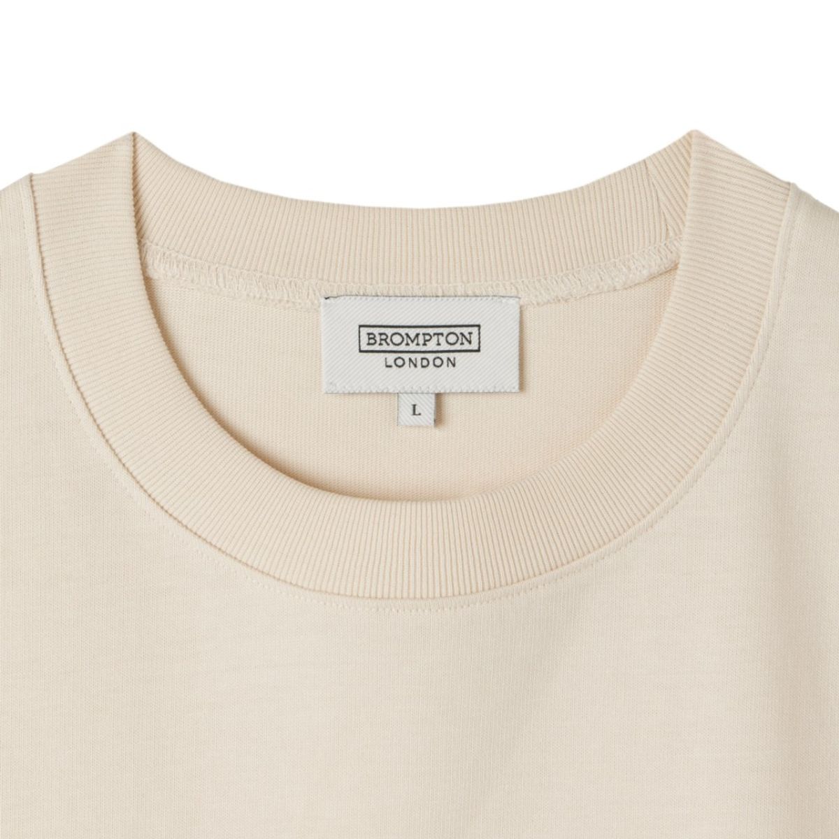 브롬톤 런던(BROMPTON LONDON) BASIC SOLID LONG SLEEVE T-SHIRT - CREAM (P253UTS411)