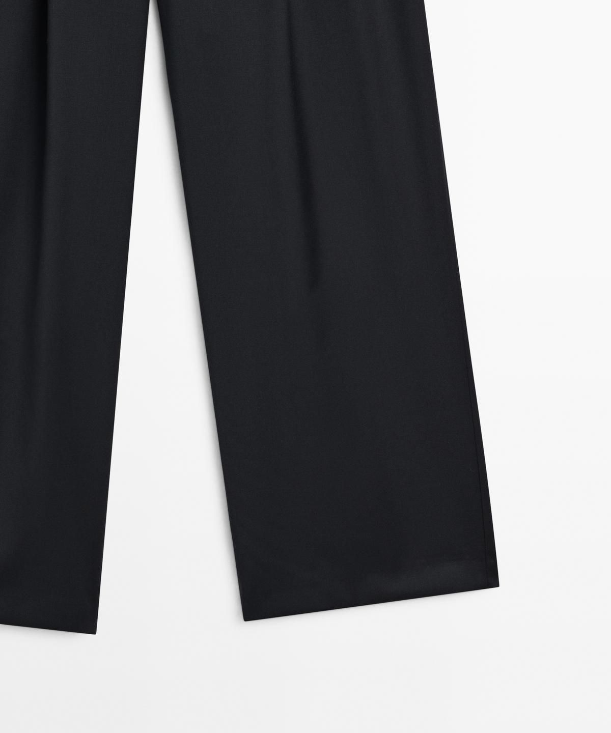 마시모두띠(MASSIMO DUTTI) 엑스트라 파인 울 플리츠 팬츠