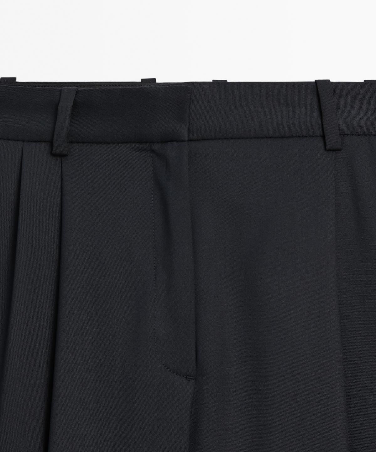 마시모두띠(MASSIMO DUTTI) 엑스트라 파인 울 플리츠 팬츠