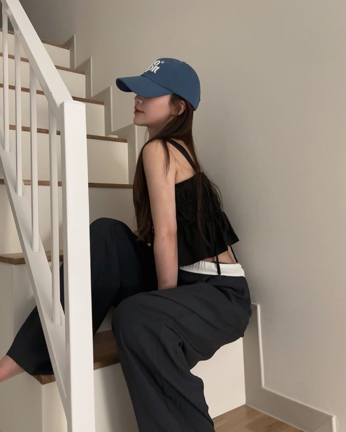 투에스핏(TOOSPIT) VOLUME LOGO BALL CAP (MID BLUE)