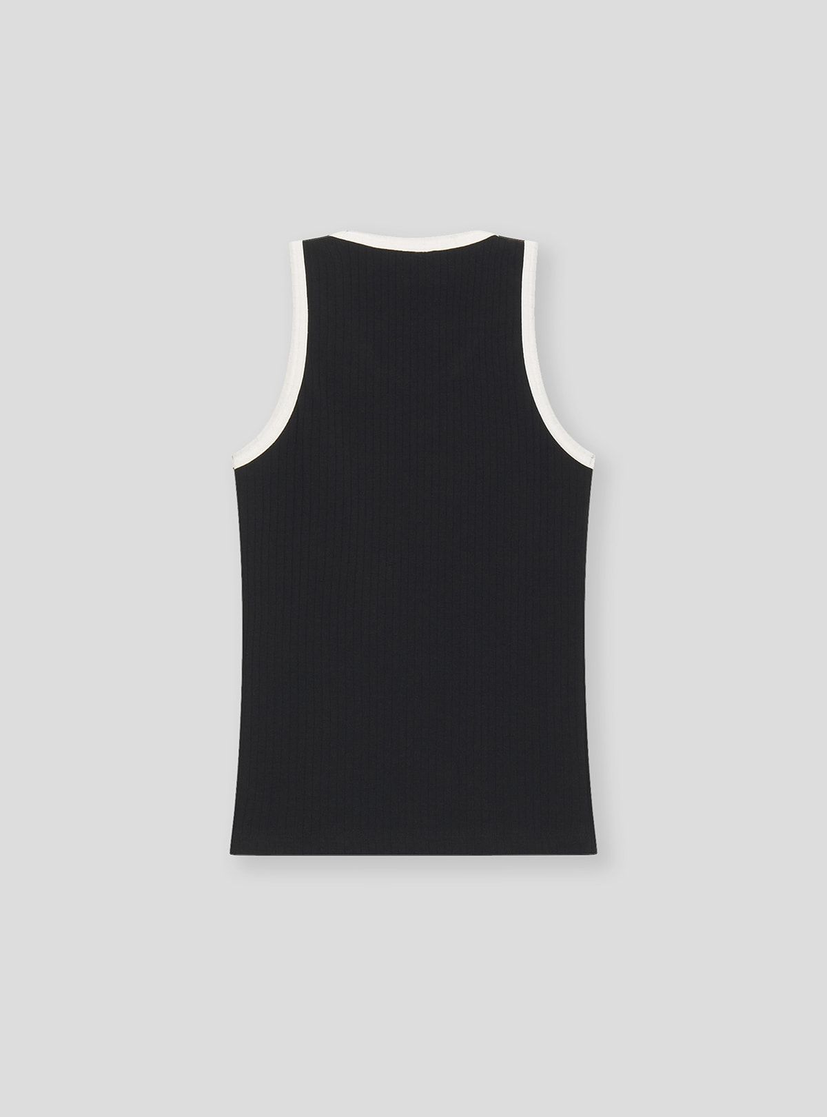 쿠르베(COURBE) Contrast Wed Sleeveless (Black)