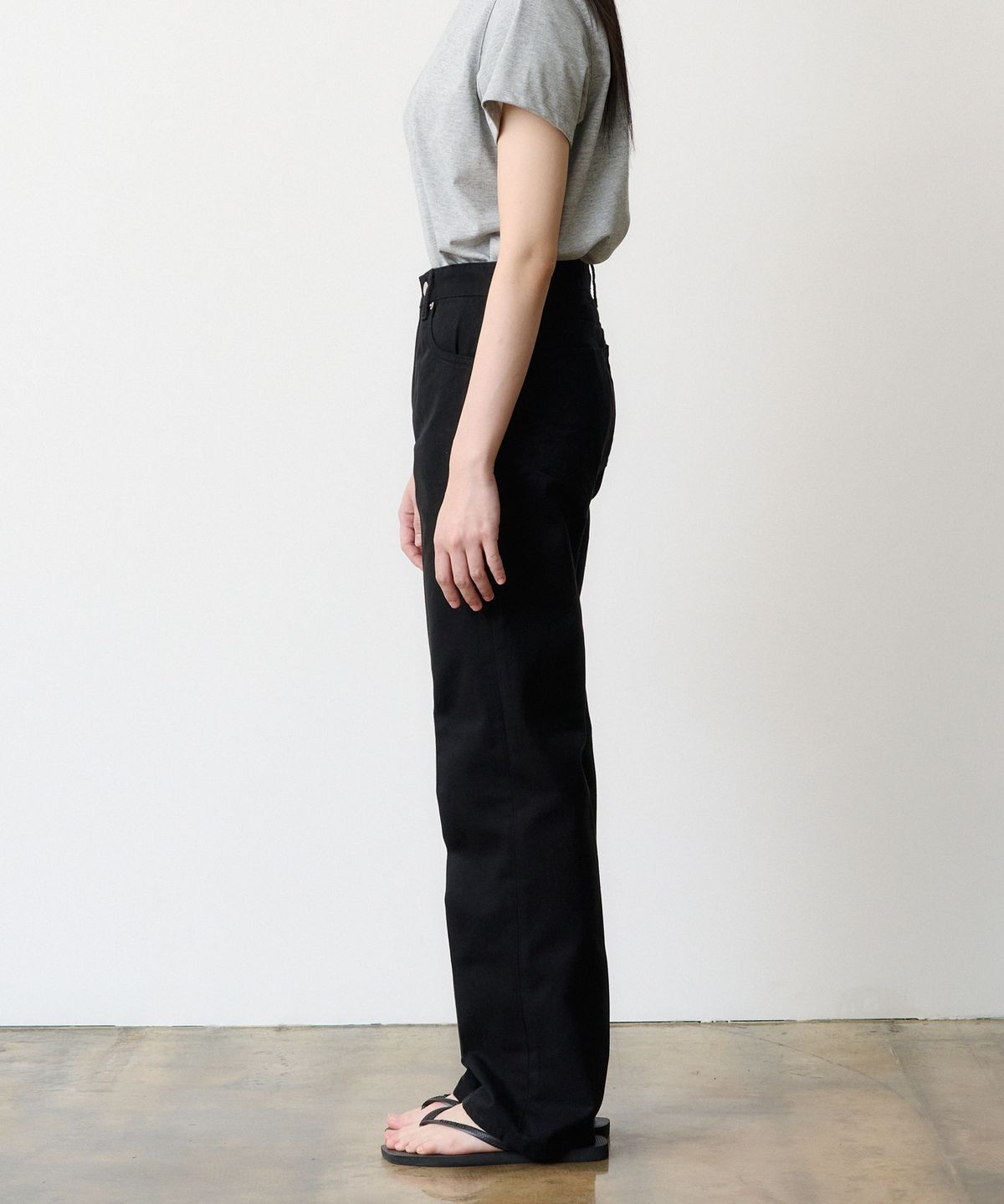 덴메이드(DENMADE) (WOMEN) DEN0655 Crease Chino Pants (Black)