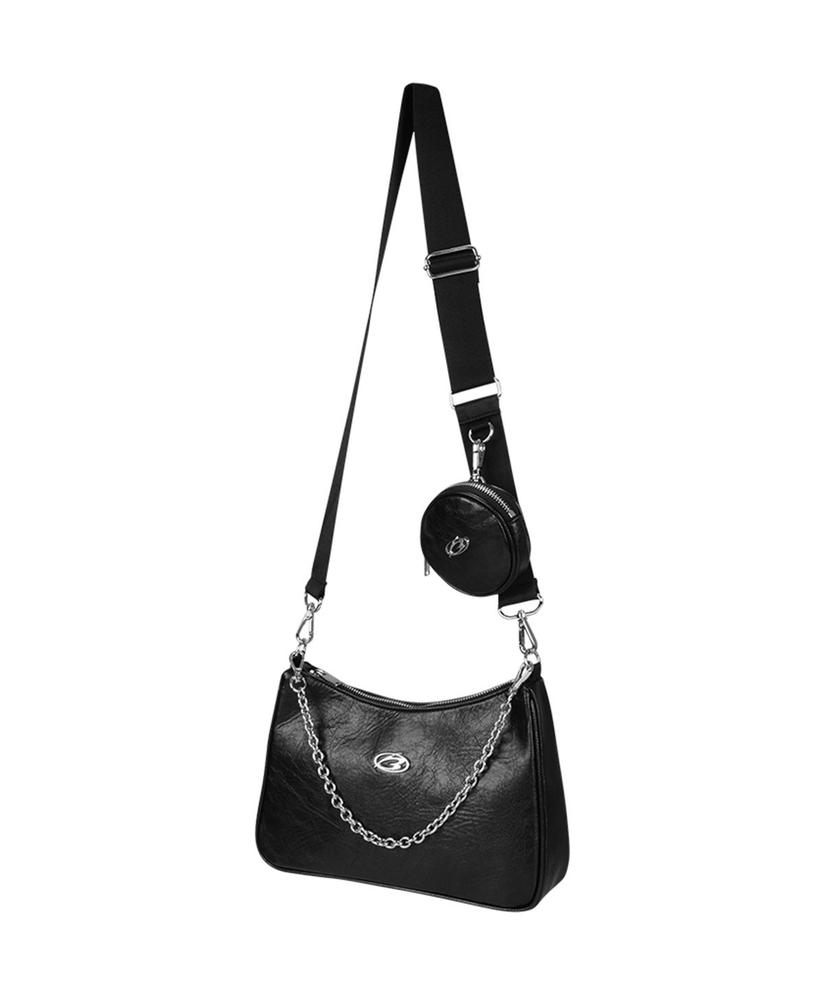 모어댄블랙(MORE THAN BLACK) LEATHER HOBO BAG