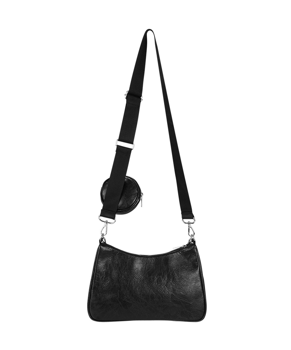 모어댄블랙(MORE THAN BLACK) LEATHER HOBO BAG
